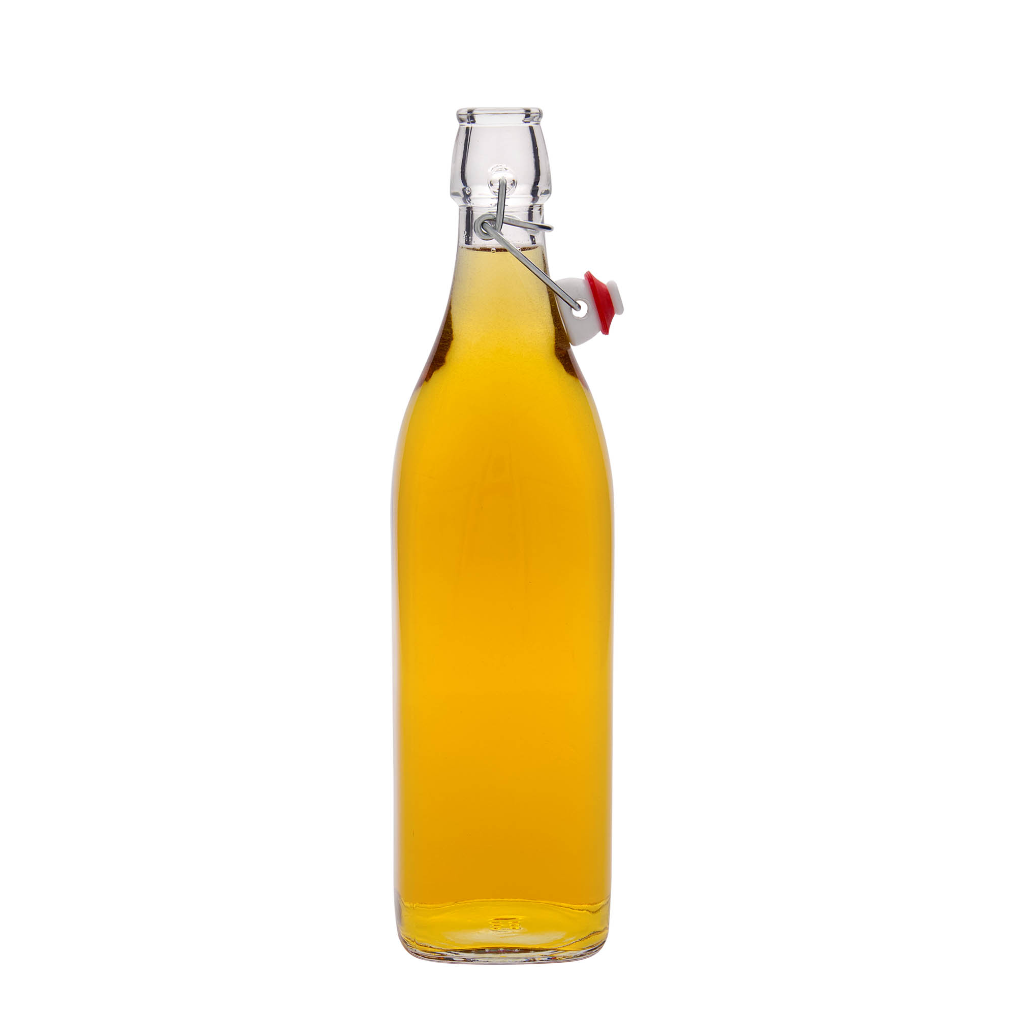 1,000 ml glass bottle 'Swing', square, closure: swing top