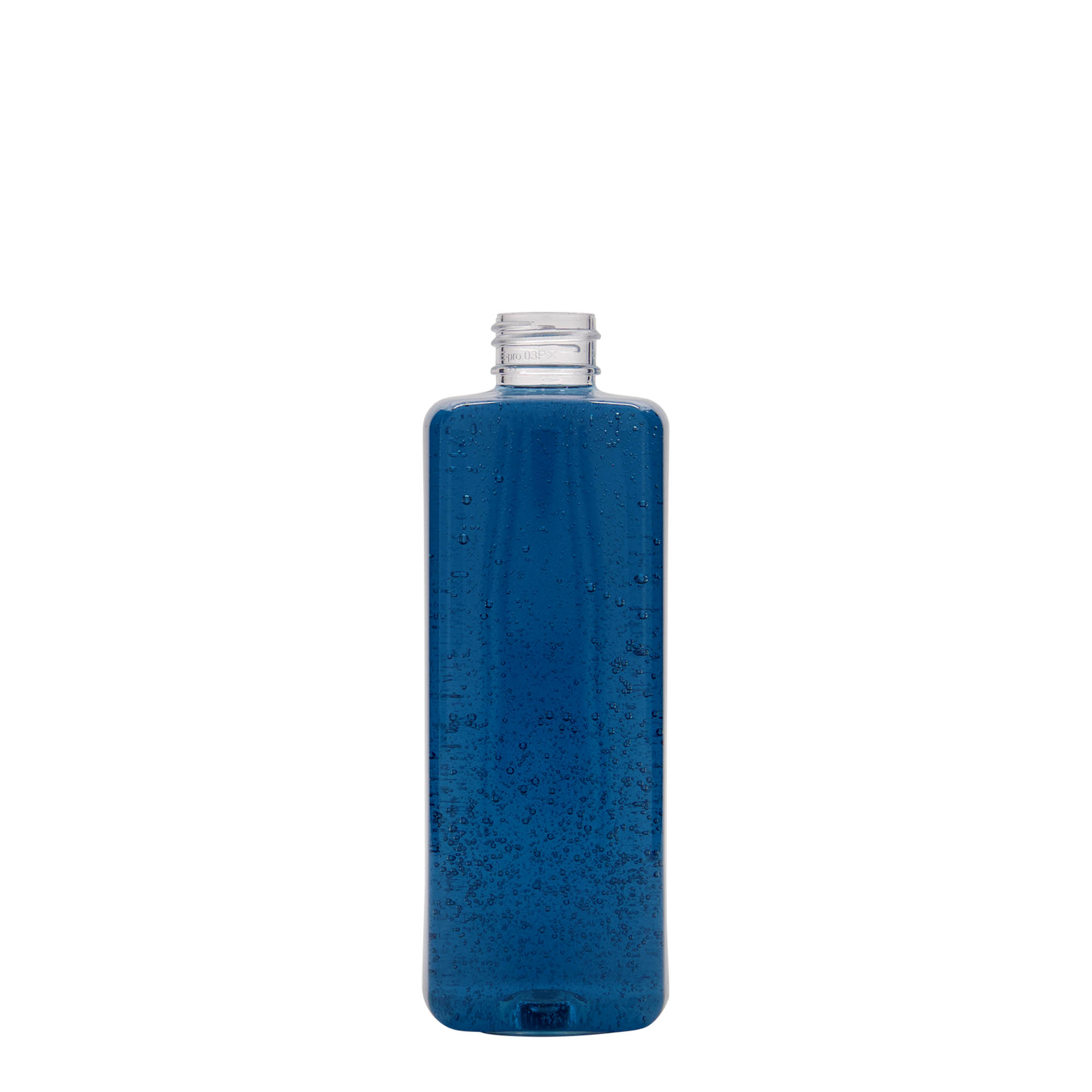 300 ml PET bottle 'Karl', square, plastic, closure: GPI 24/410