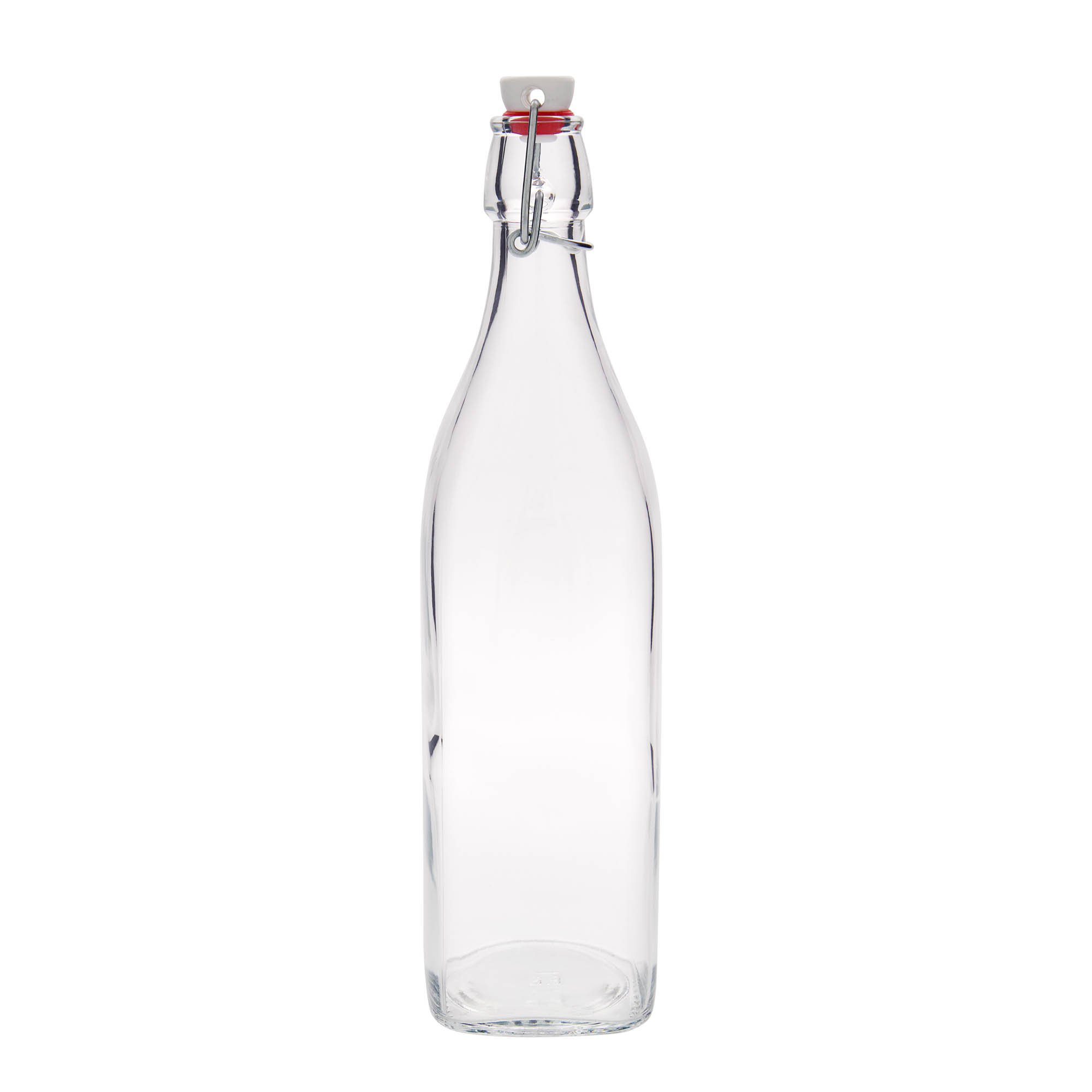 1,000 ml glass bottle 'Swing', square, closure: swing top