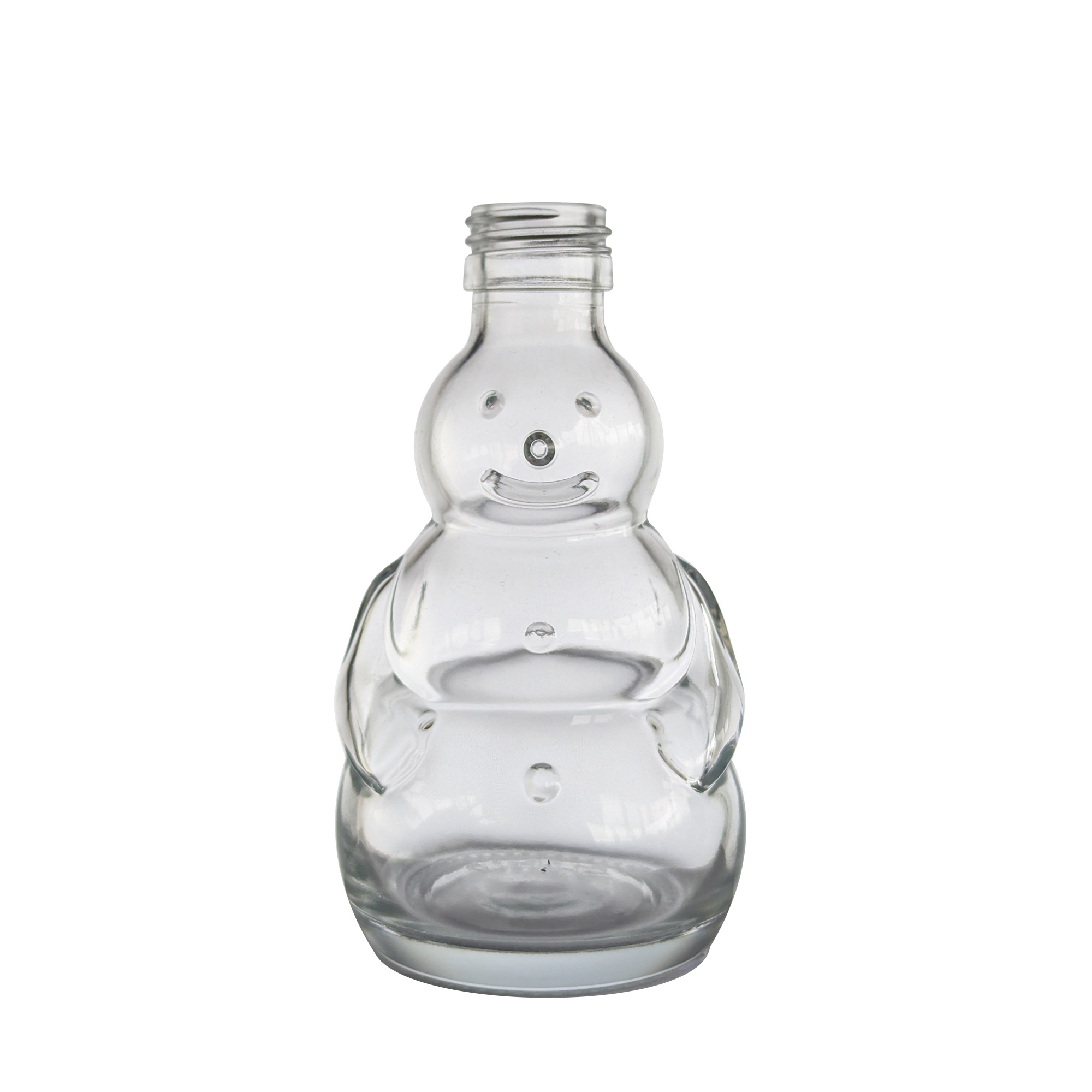 200 ml glass bottle 'Snowman', neck: PP 28