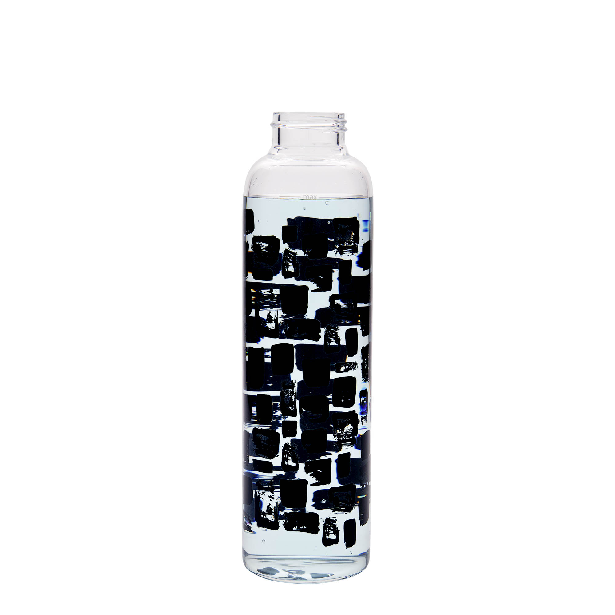 500 ml water bottle 'Perseus', print: black rectangles, closure: screw cap