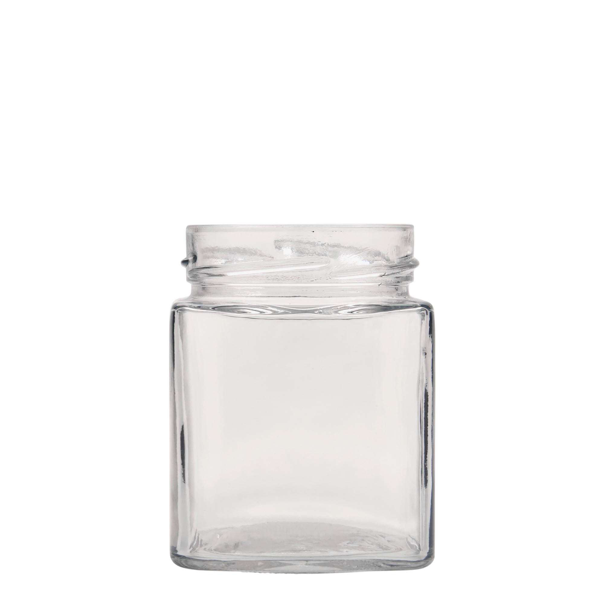 314 ml square jar 'Ikarus', closure: deep twist off (DTO 70)