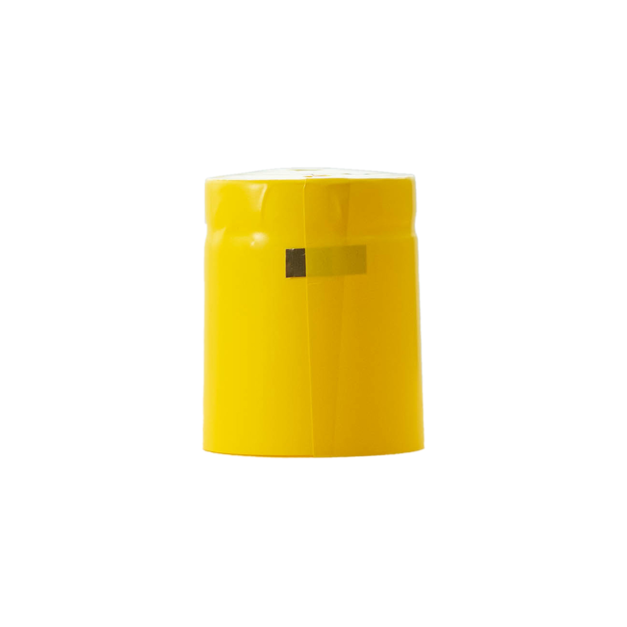 Heat shrink capsule 32x41, PVC plastic, yellow