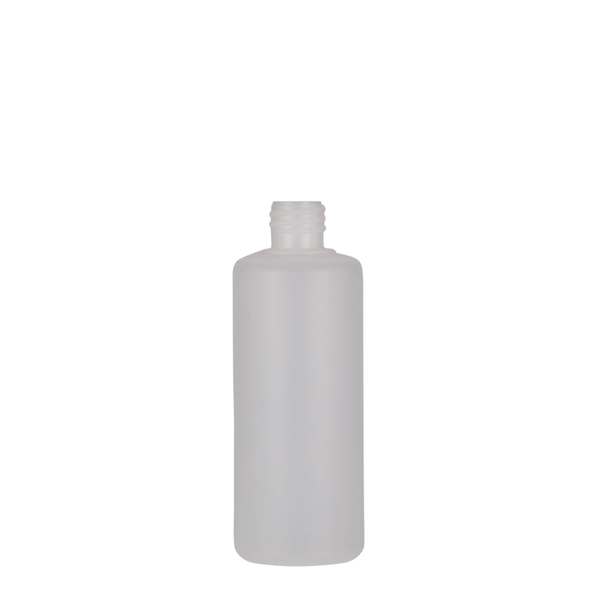 100 ml round bottle, PE plastic, natural, closure: screw cap