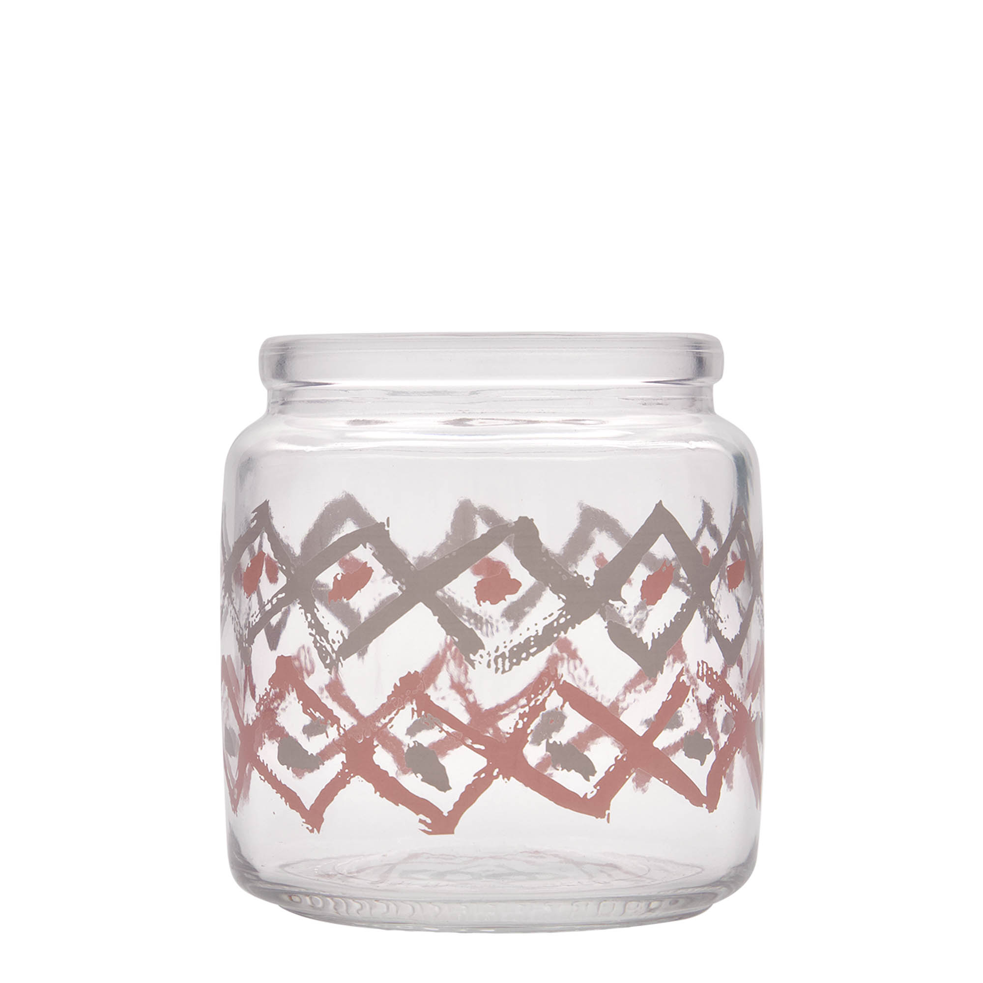 750 ml cork top jar 'Giara', print: manolibera pink, closure: cork