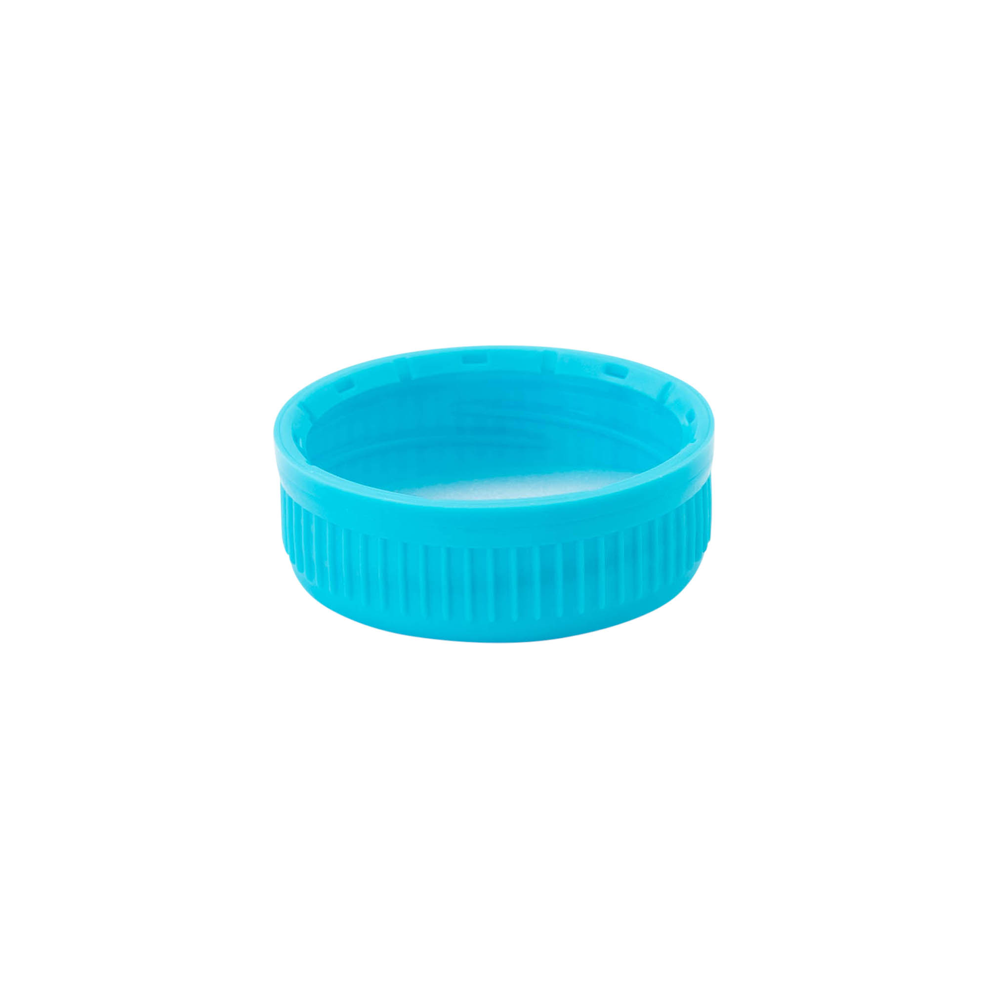 40 mm screw cap, PE plastic, light blue