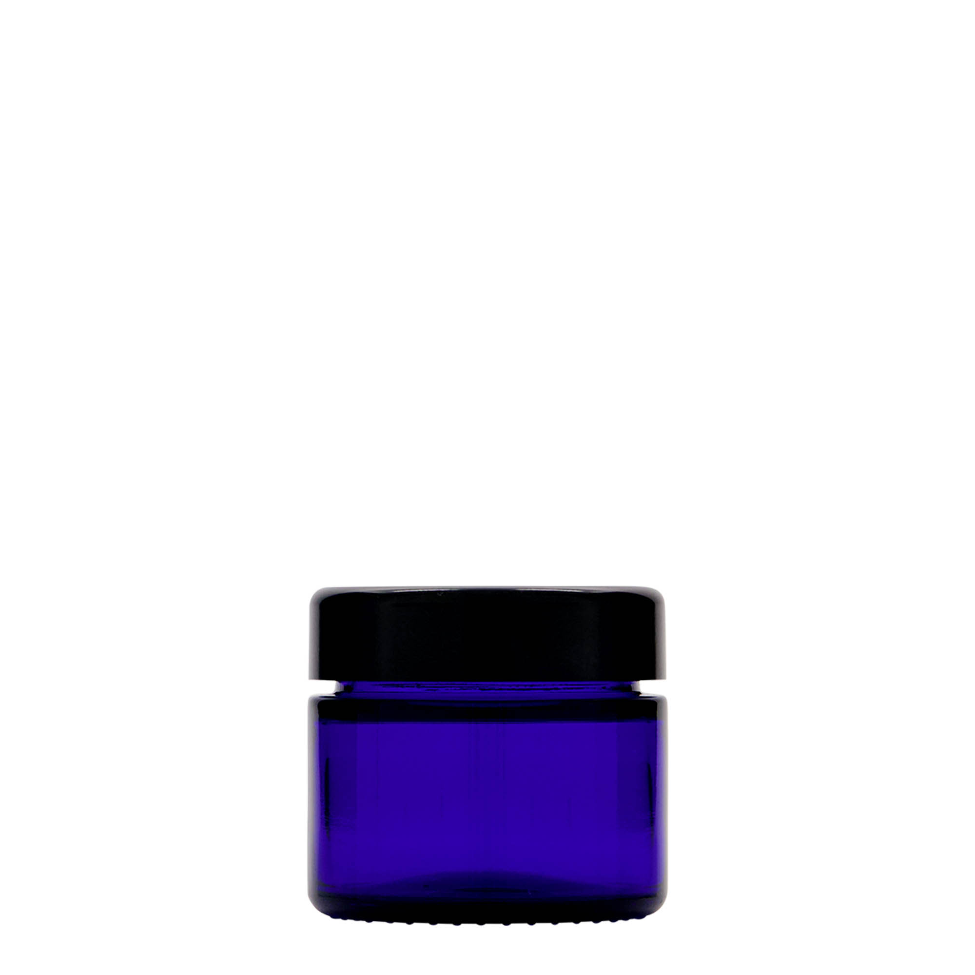 50 ml cosmetic jar 'Blue Edition', glass, royal blue, closure: screw cap