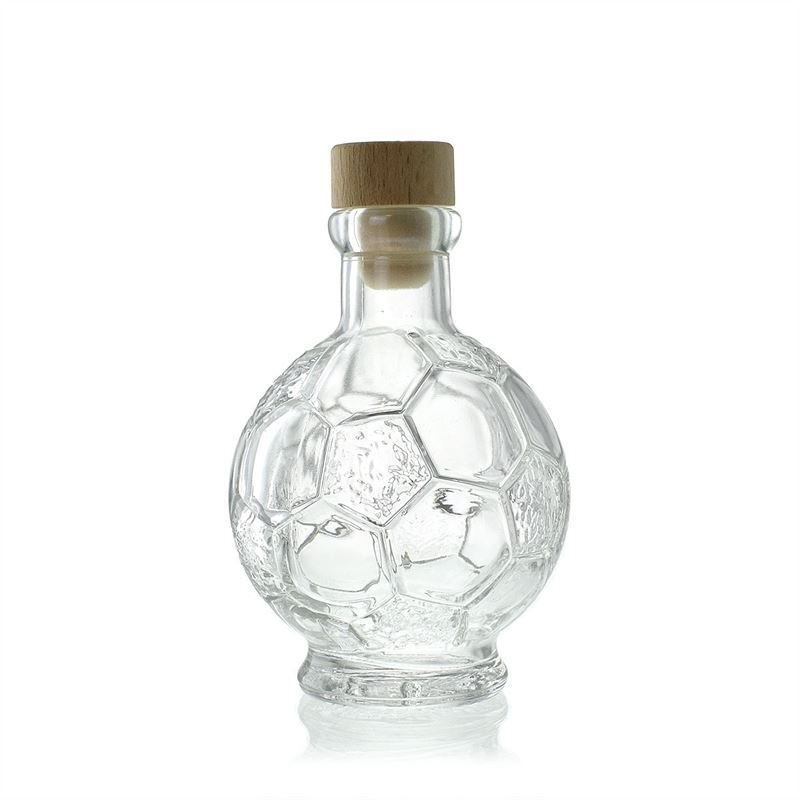 200 ml glass bottle 'Football', closure: cork