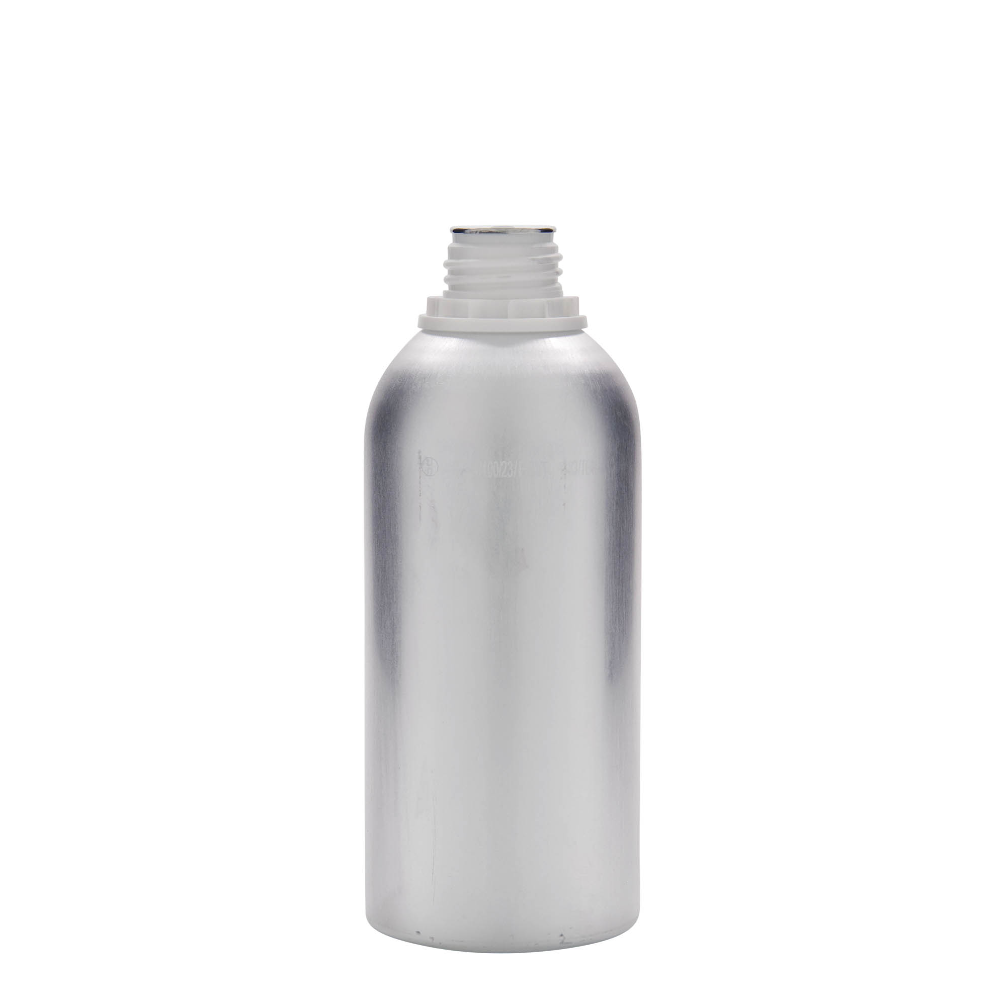 625 ml aluminium bottle, metal, silver, closure: DIN 32