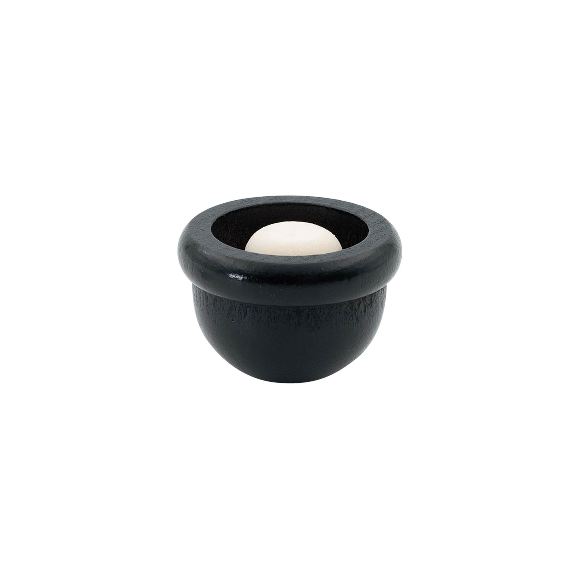 19 mm mushroom cork, wood, black, for opening: cork