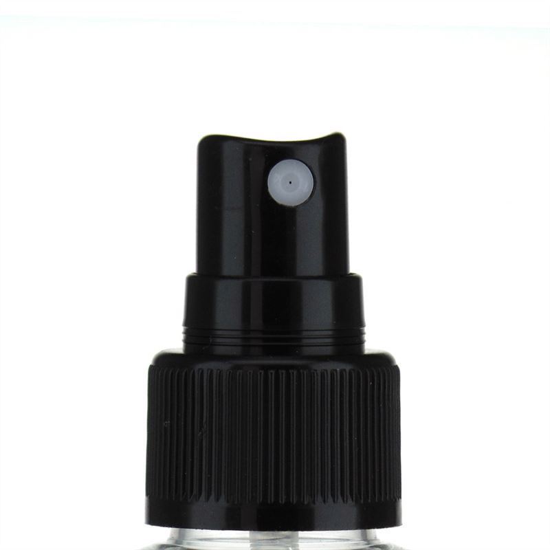 Screw cap with atomiser, PP plastic, black, for opening: GPI 24/410