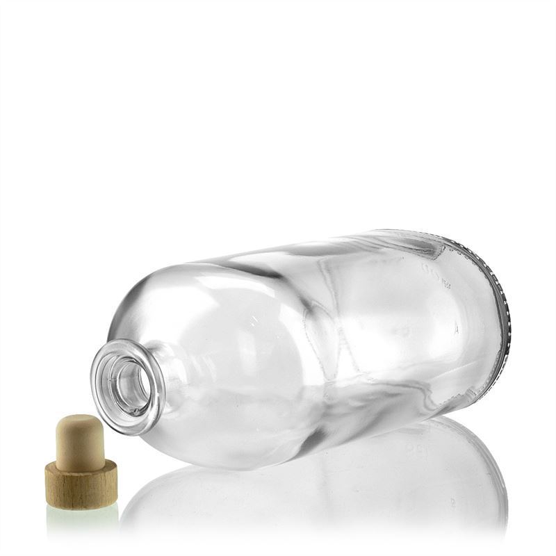 1,000 ml glass bottle 'Dundee', oval, closure: cork