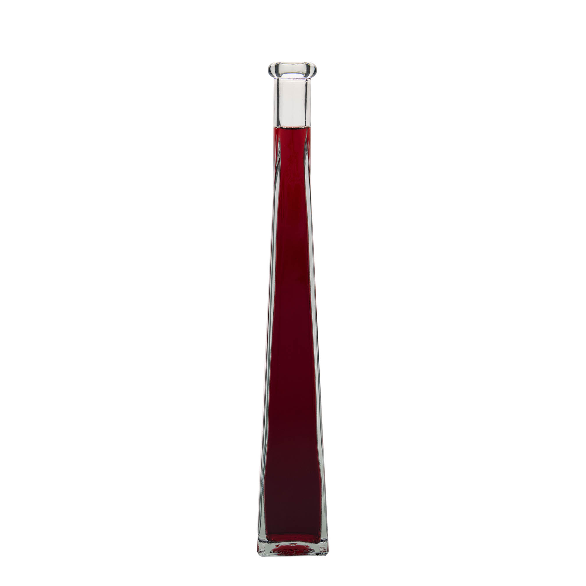 200 ml glass bottle 'Dama Quadrato', square, closure: cork