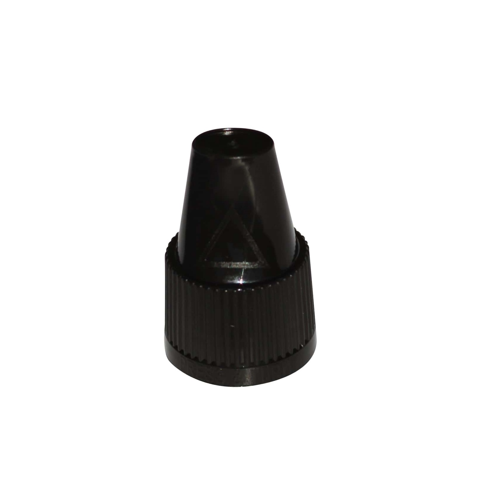 Screw cap with quality seal and child safety lock for 'E-Liquid', PP plastic, black