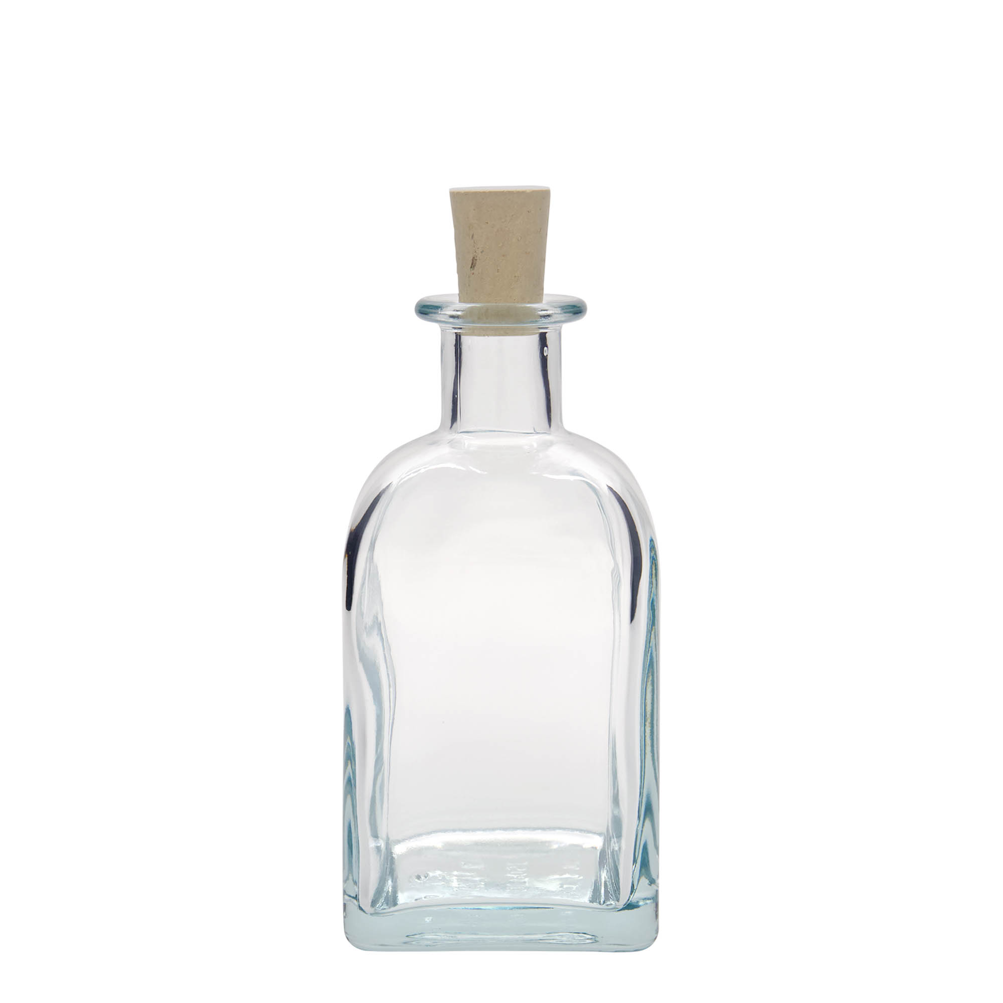 350 ml glass apothecary bottle Carré, square, closure: cork