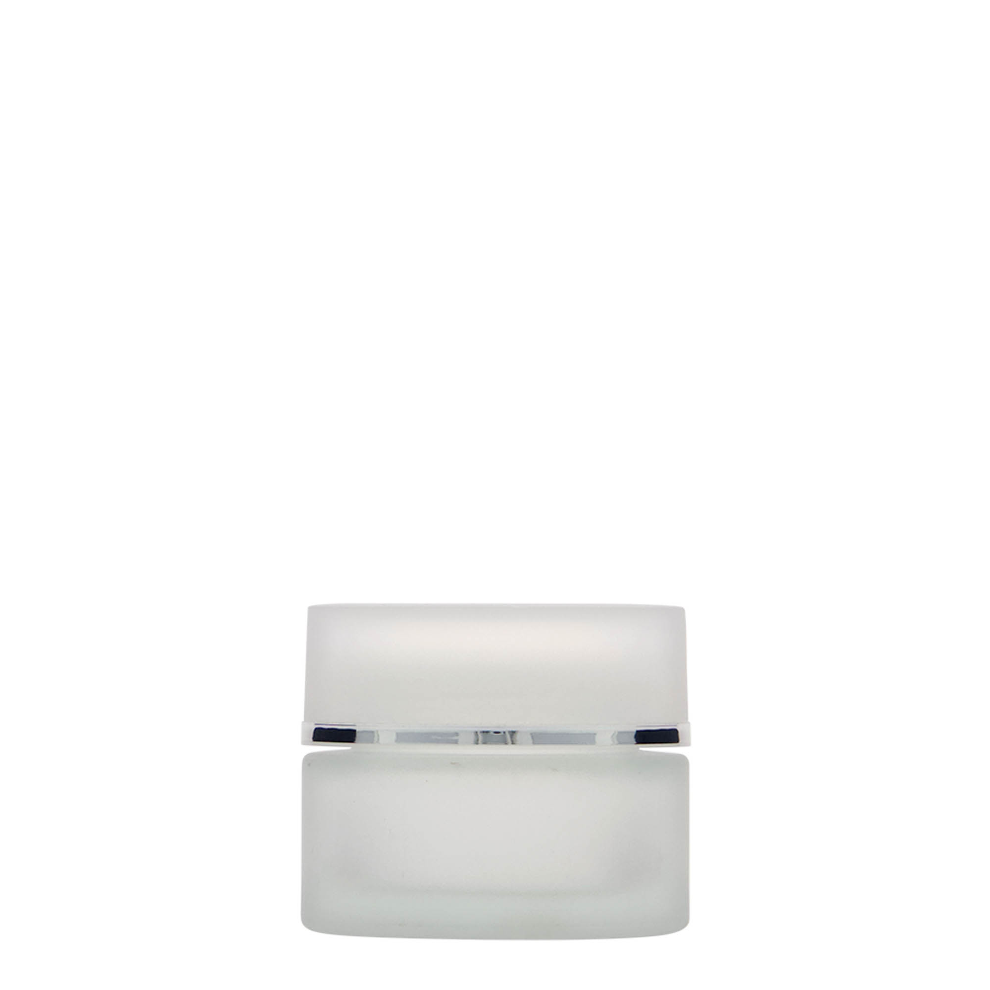 30 ml cosmetic jar 'Platin Edition', glass, frosted, closure: screw cap