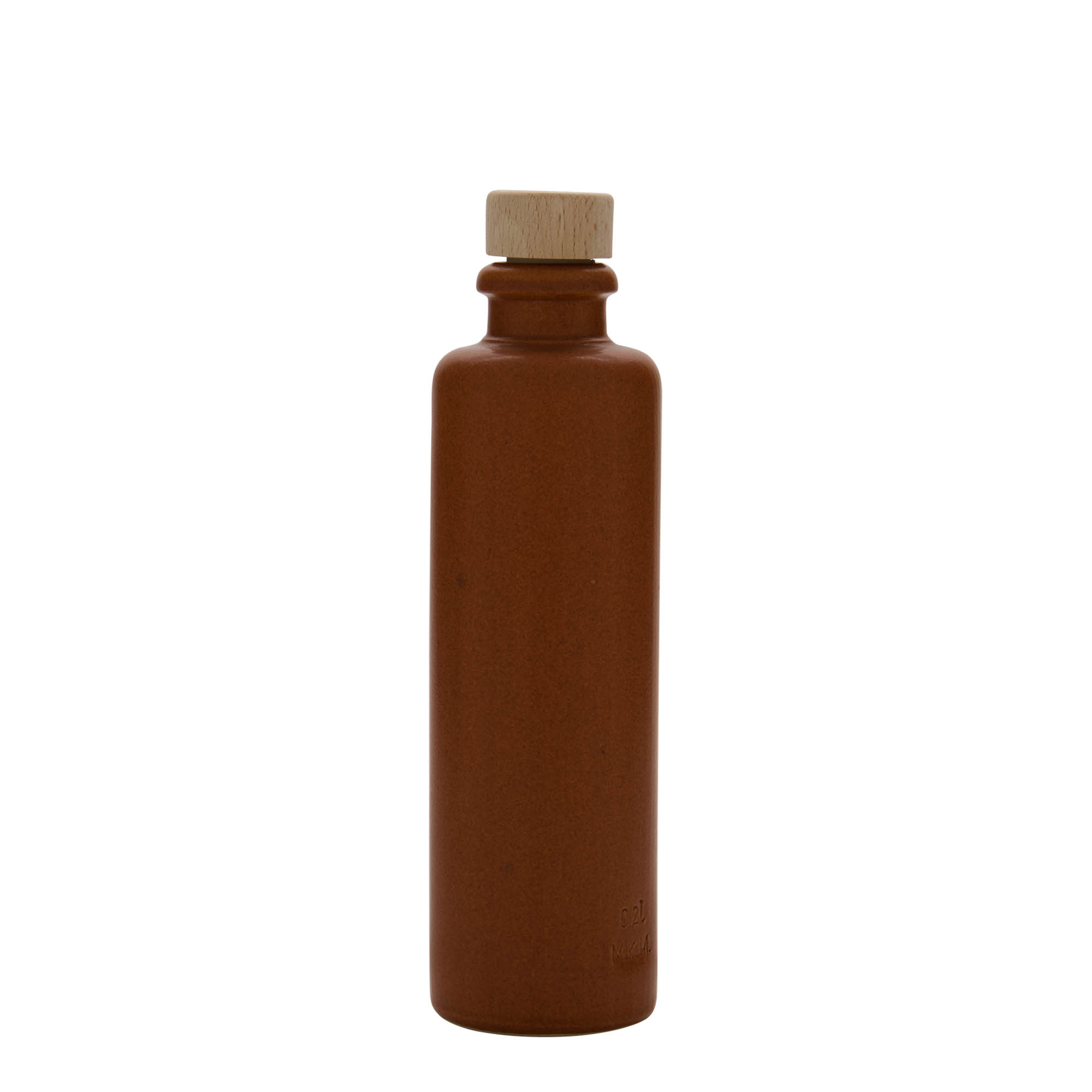 200 ml earthen jug, stoneware, red/brown, mouth: cork