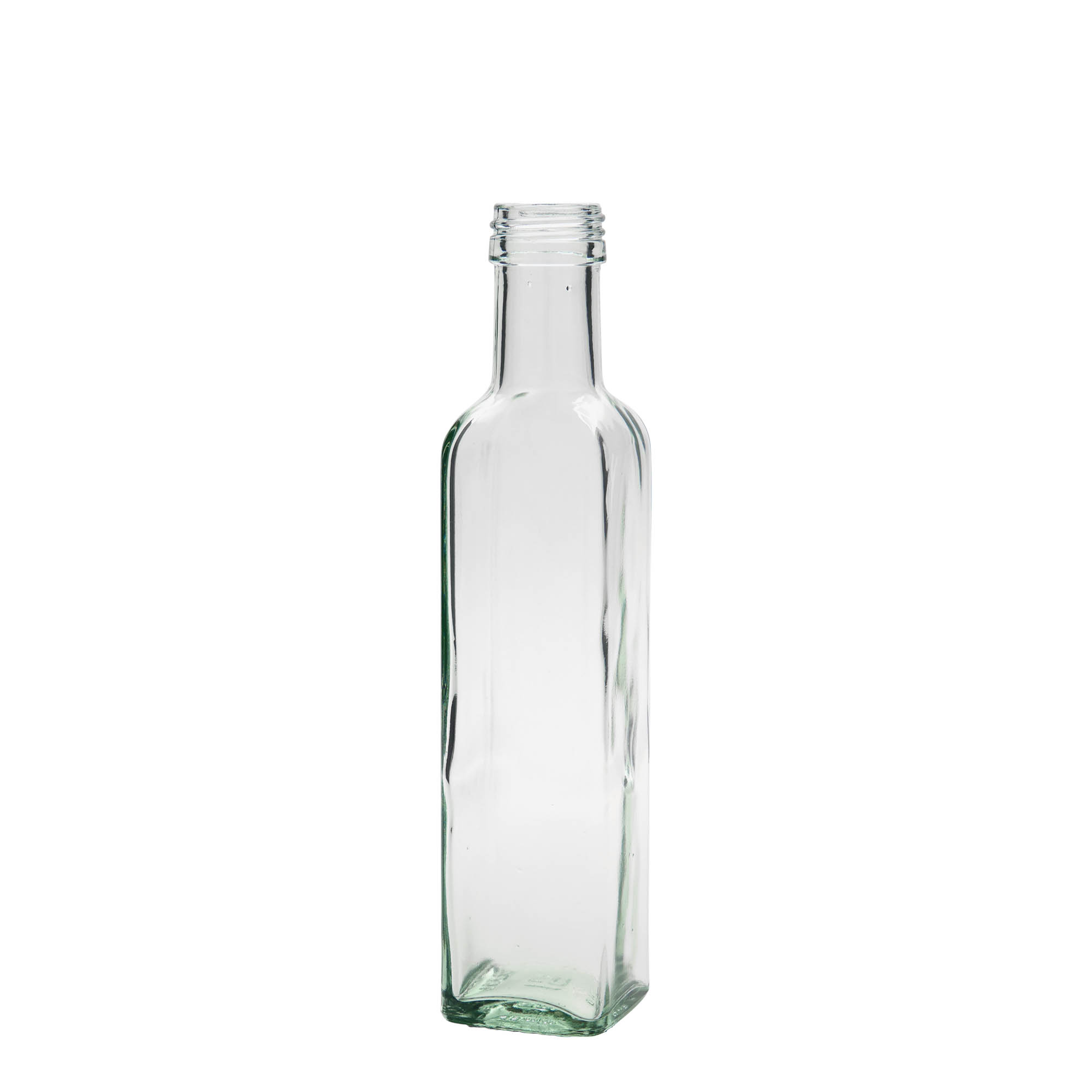 250 ml glass bottle 'Marasca', square, closure: PP 31.5