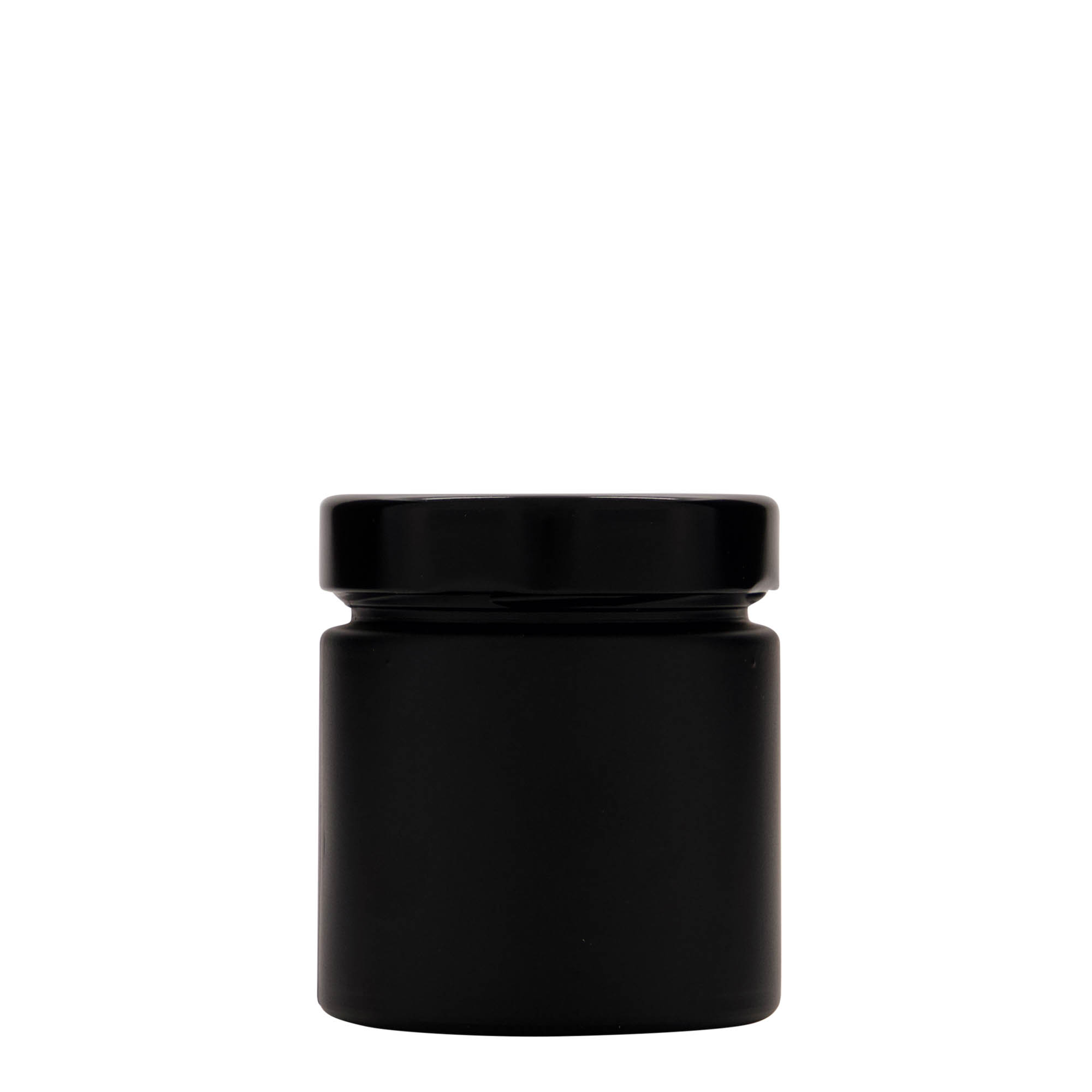 220 ml round jar 'Aurora', black, closure: deep twist off (DTO 66)