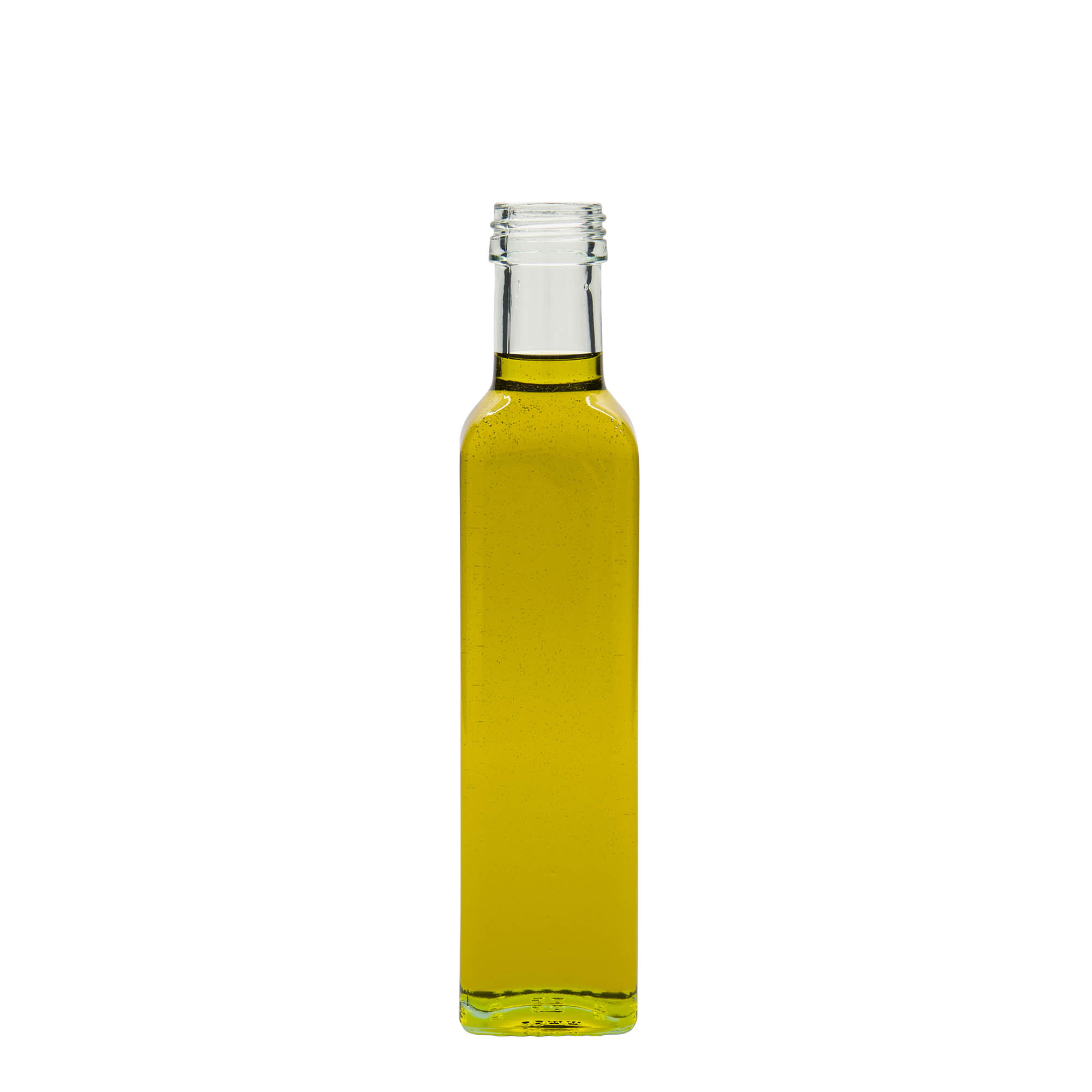 250 ml glass bottle 'Marasca', square, closure: PP 31.5