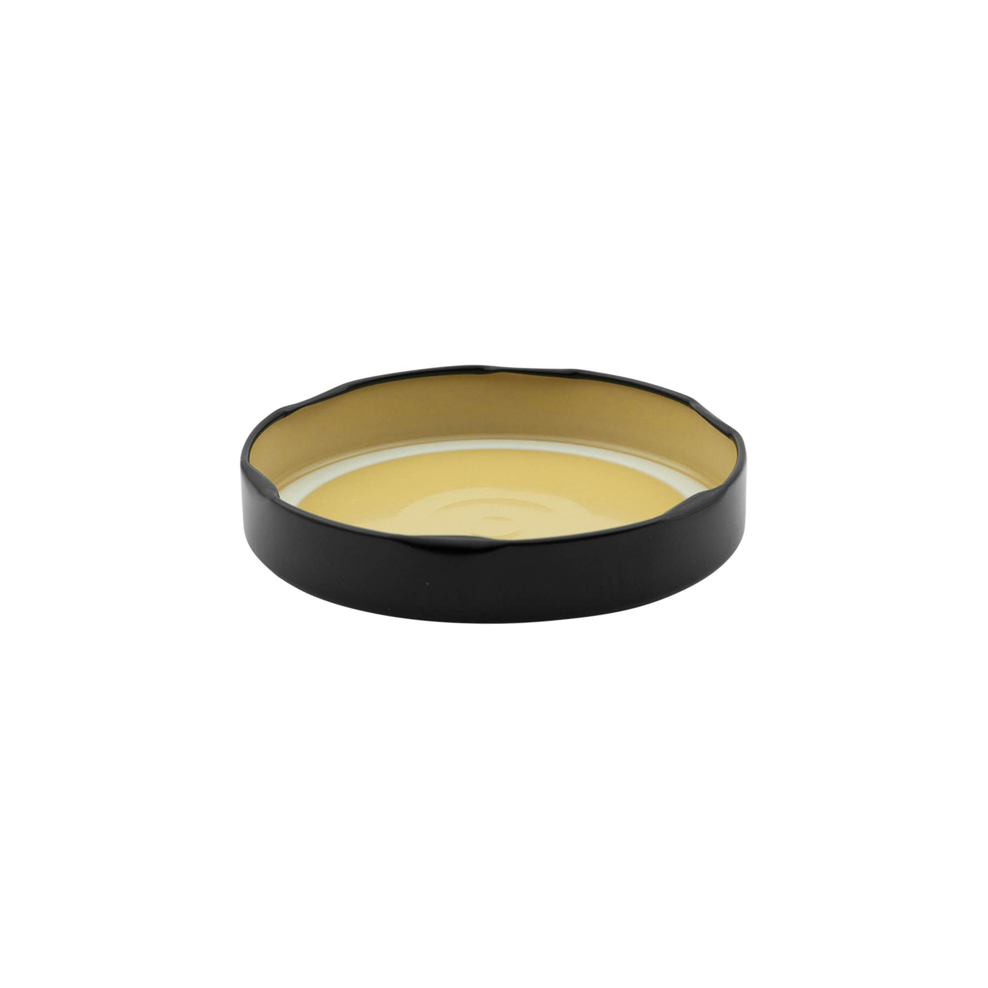 Deep twist off lid, tinplate, black, for opening: Deep-TO 82