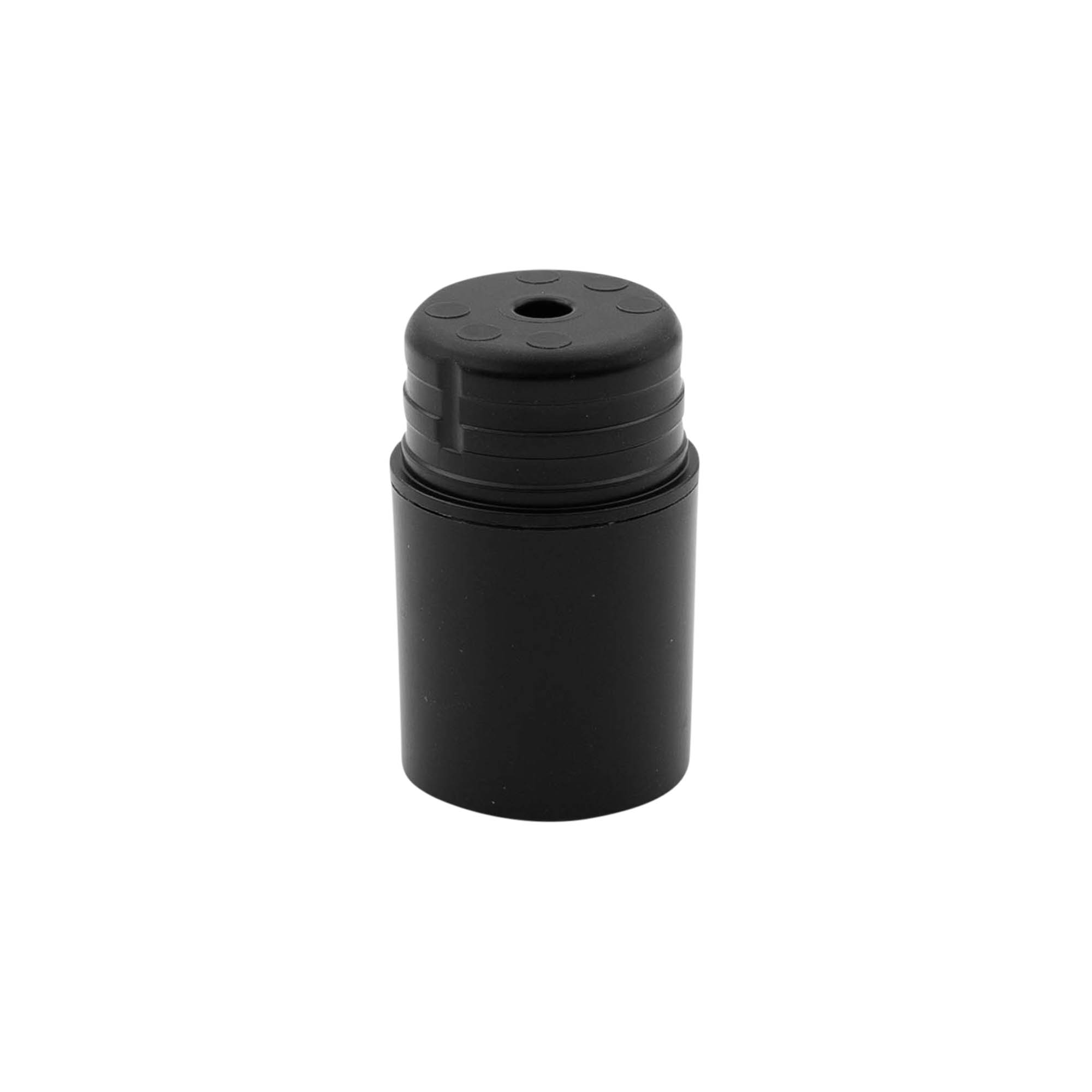 Airless dispenser pump head 'Nano', PP plastic, black