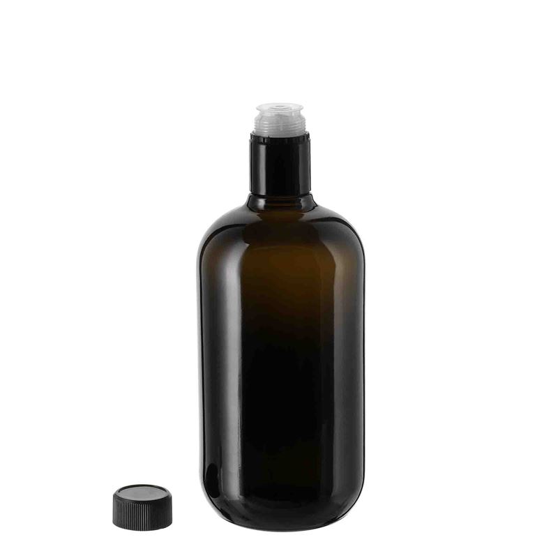 750 ml oil/vinegar bottle 'Biolio', glass, antique green, closure: DOP