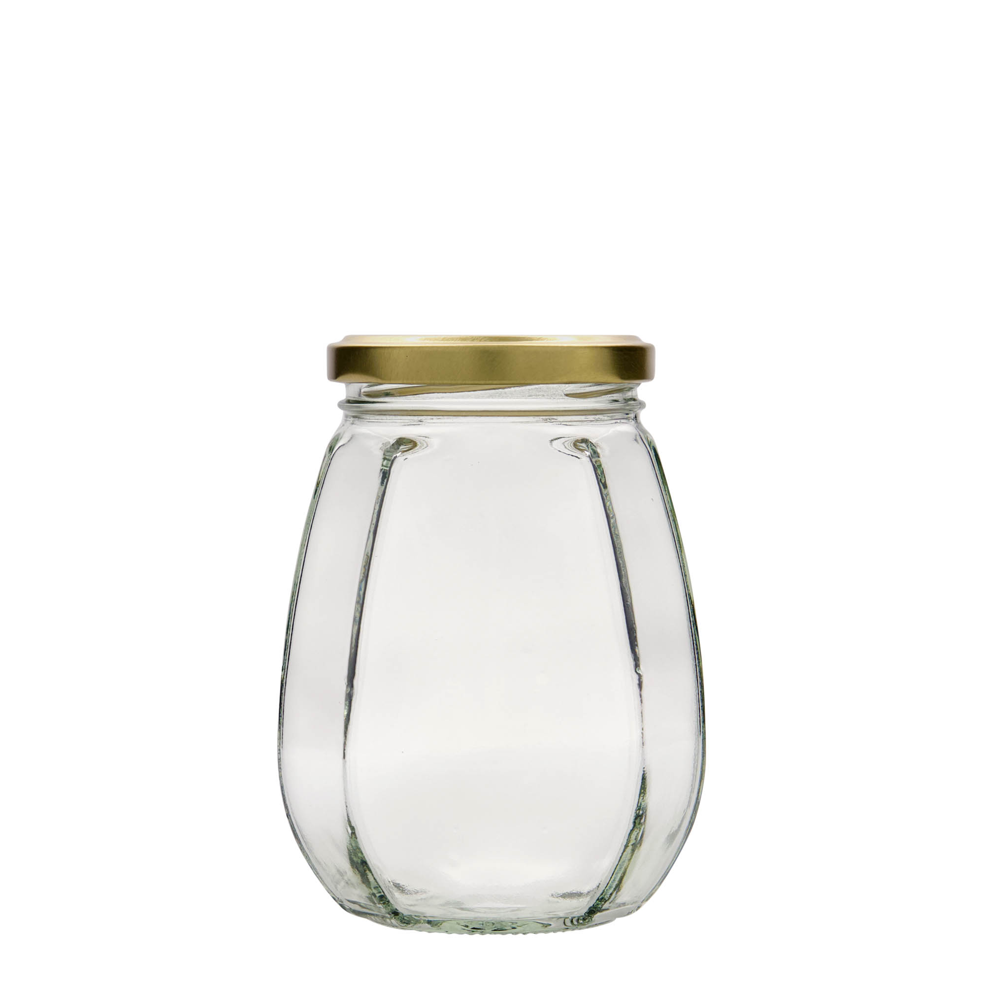 385 ml decorative jar, hexagonal, closure: twist off (TO 63)