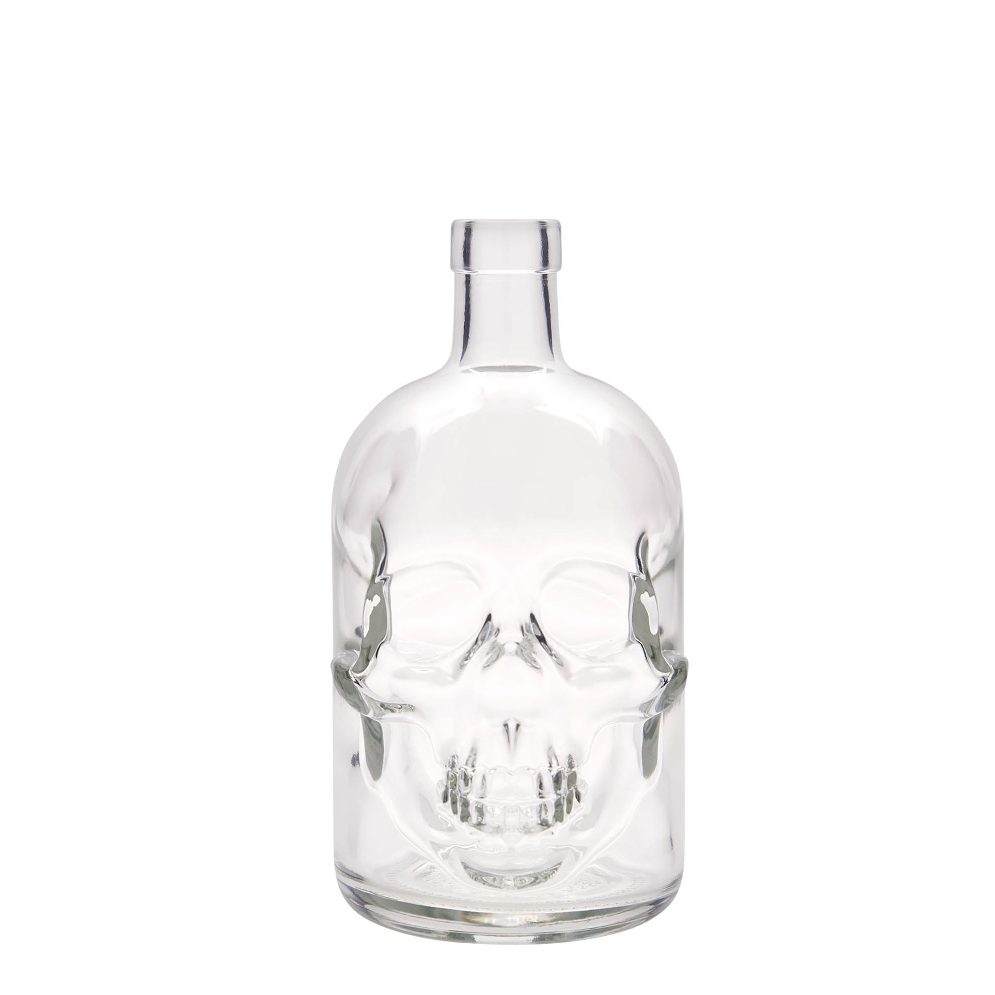 700 ml glass bottle 'Skull', closure: cork