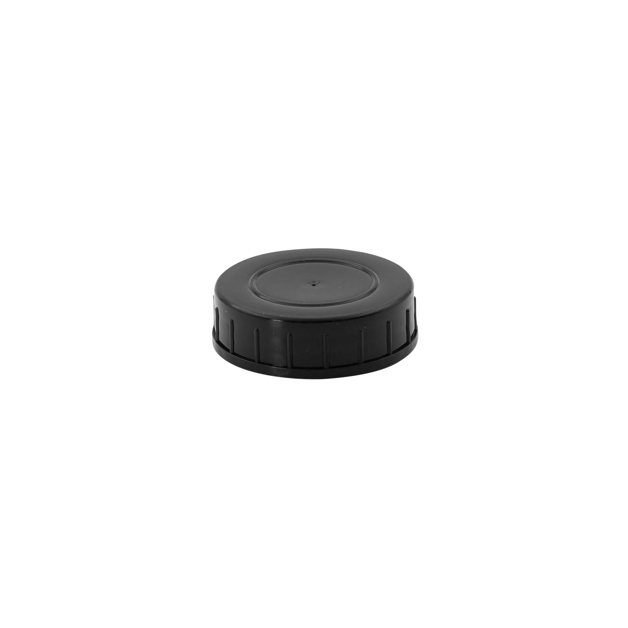 Screw cap, PP plastic, black, for opening: DIN 45