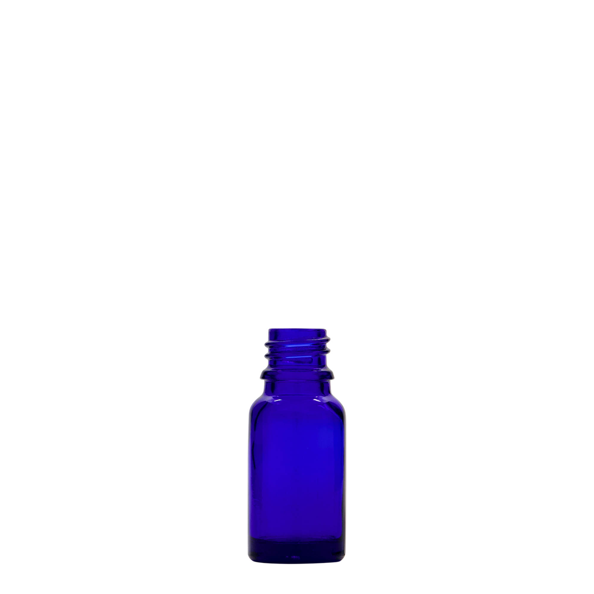 10 ml medicine bottle, glass, royal blue, closure: DIN 18