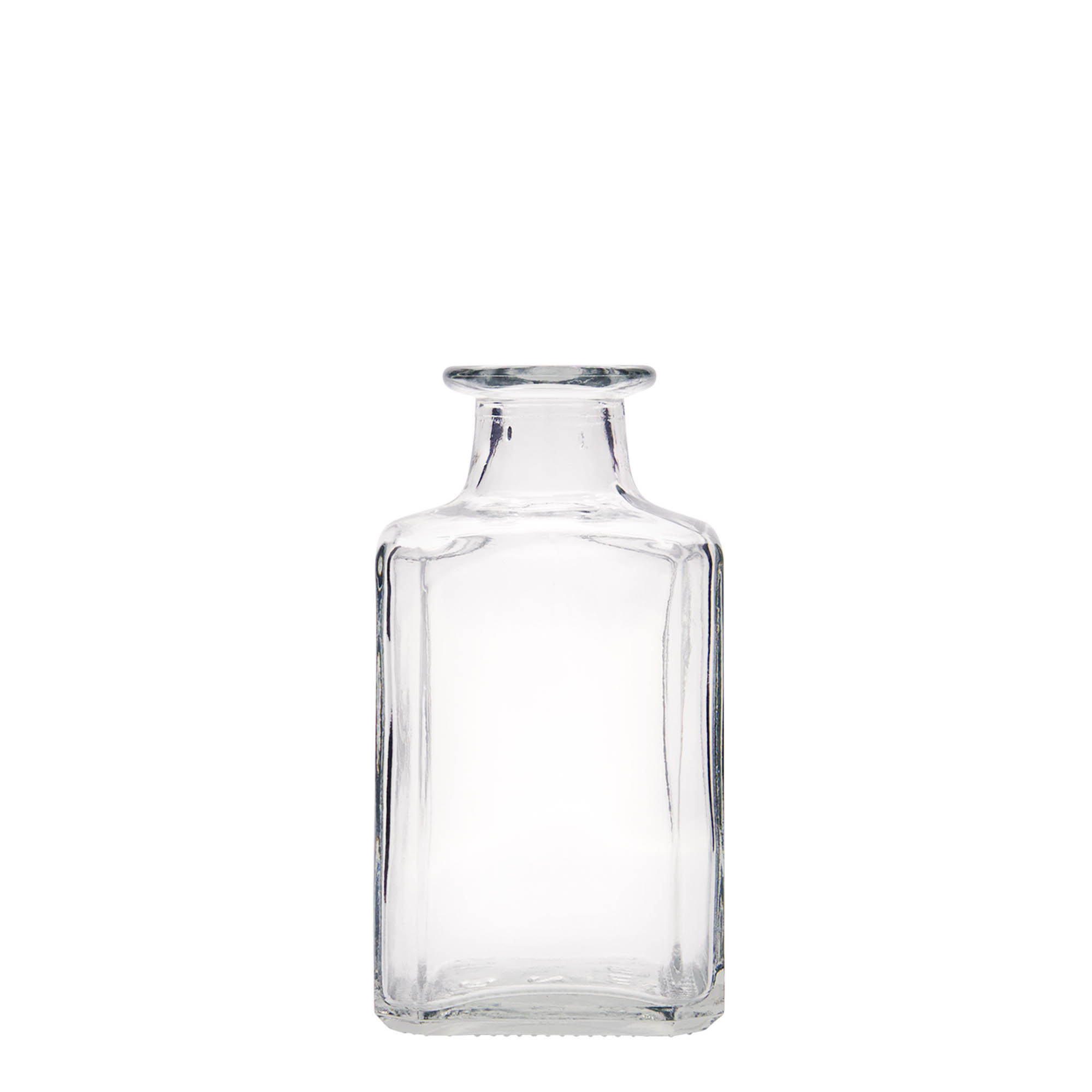 250 ml glass bottle 'Torben', square, closure: cork