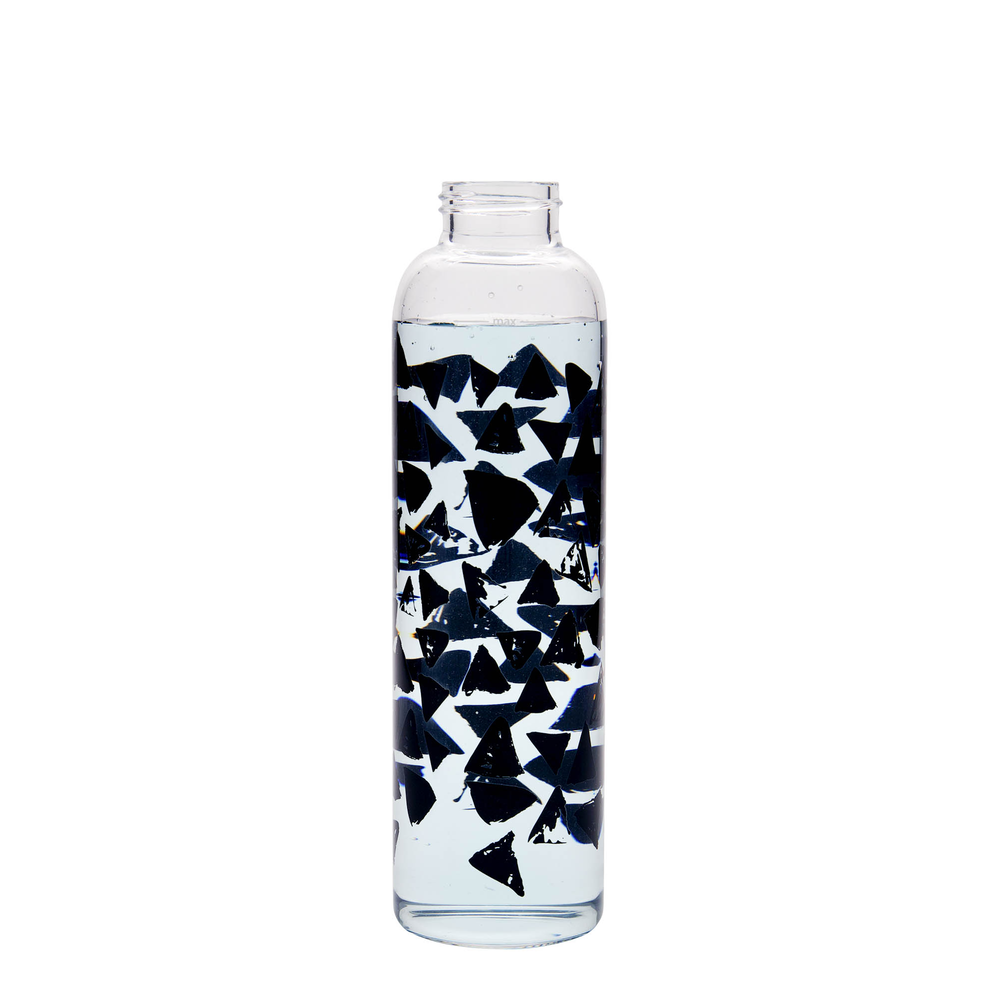 500 ml water bottle 'Perseus', print: black triangles, closure: screw cap