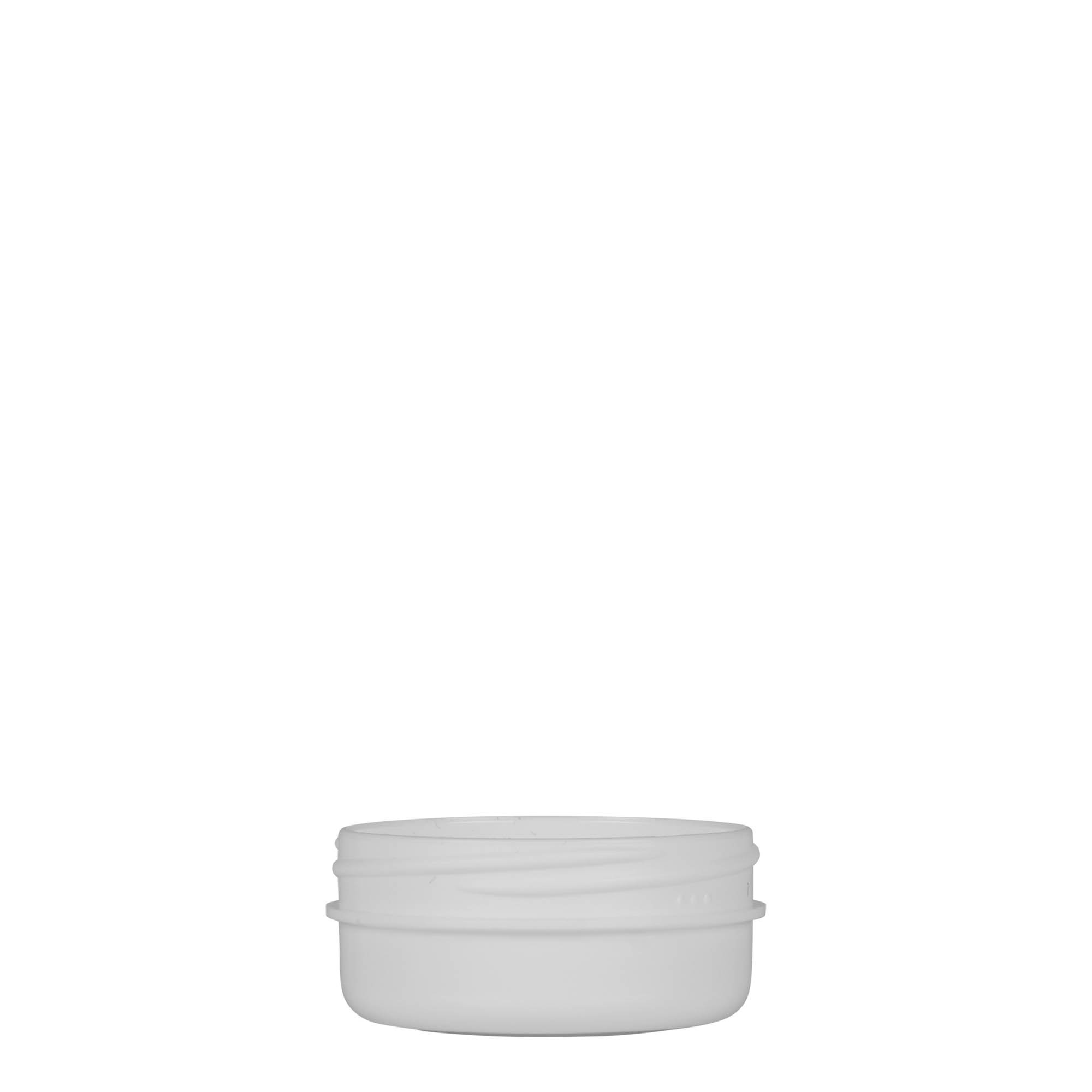 12 ml plastic jar 'White Line', PP, white, closure: screw cap