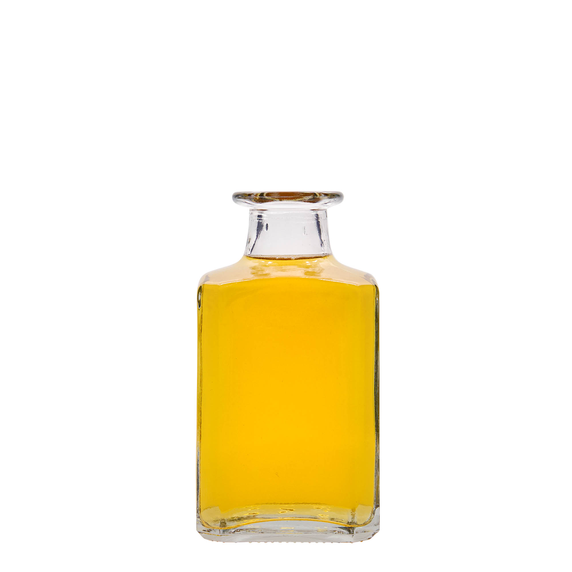 250 ml glass bottle 'Torben', square, closure: cork