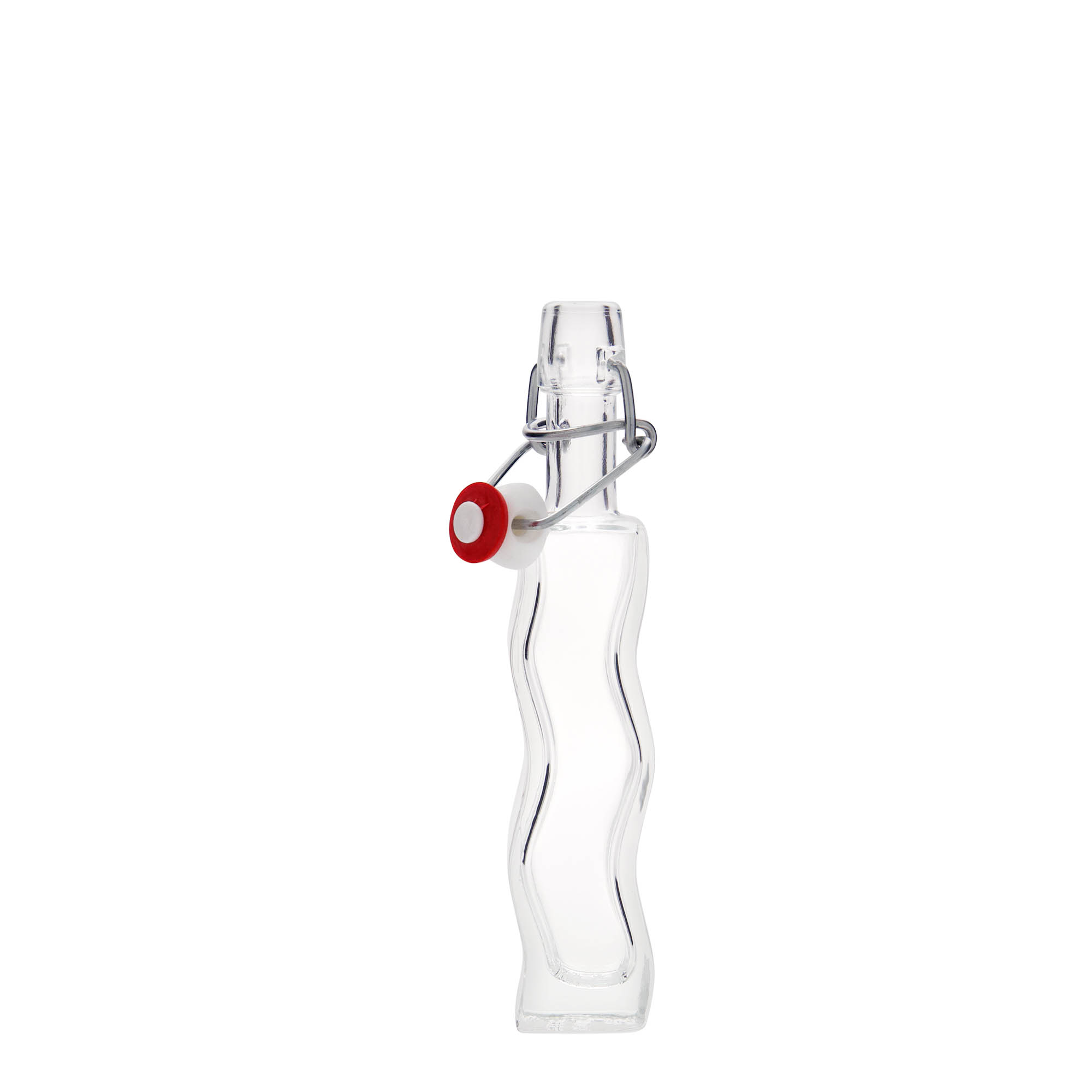 40 ml glass bottle 'Wave', square, closure: swing top