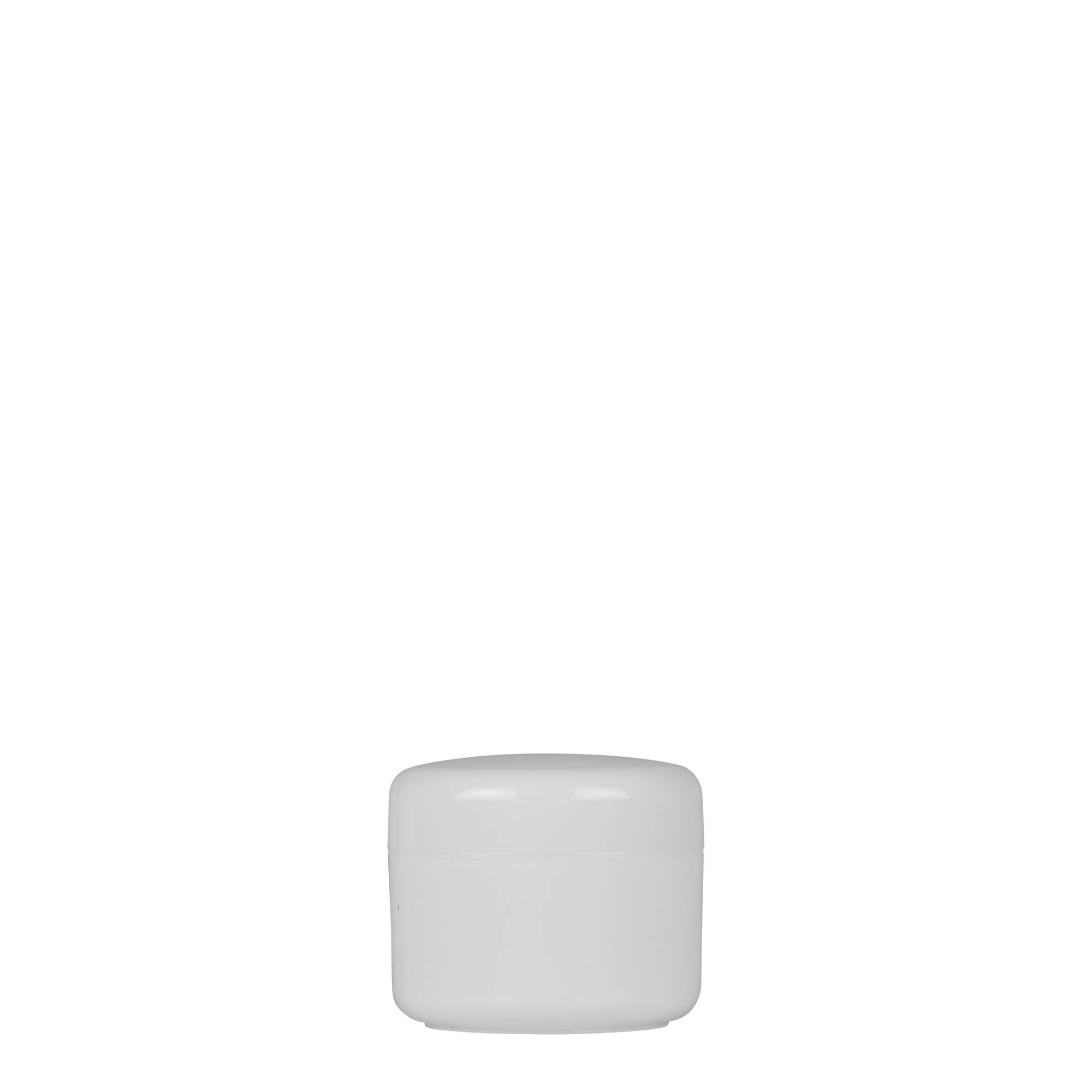 5 ml plastic jar 'Bianca', PP, white, closure: screw cap