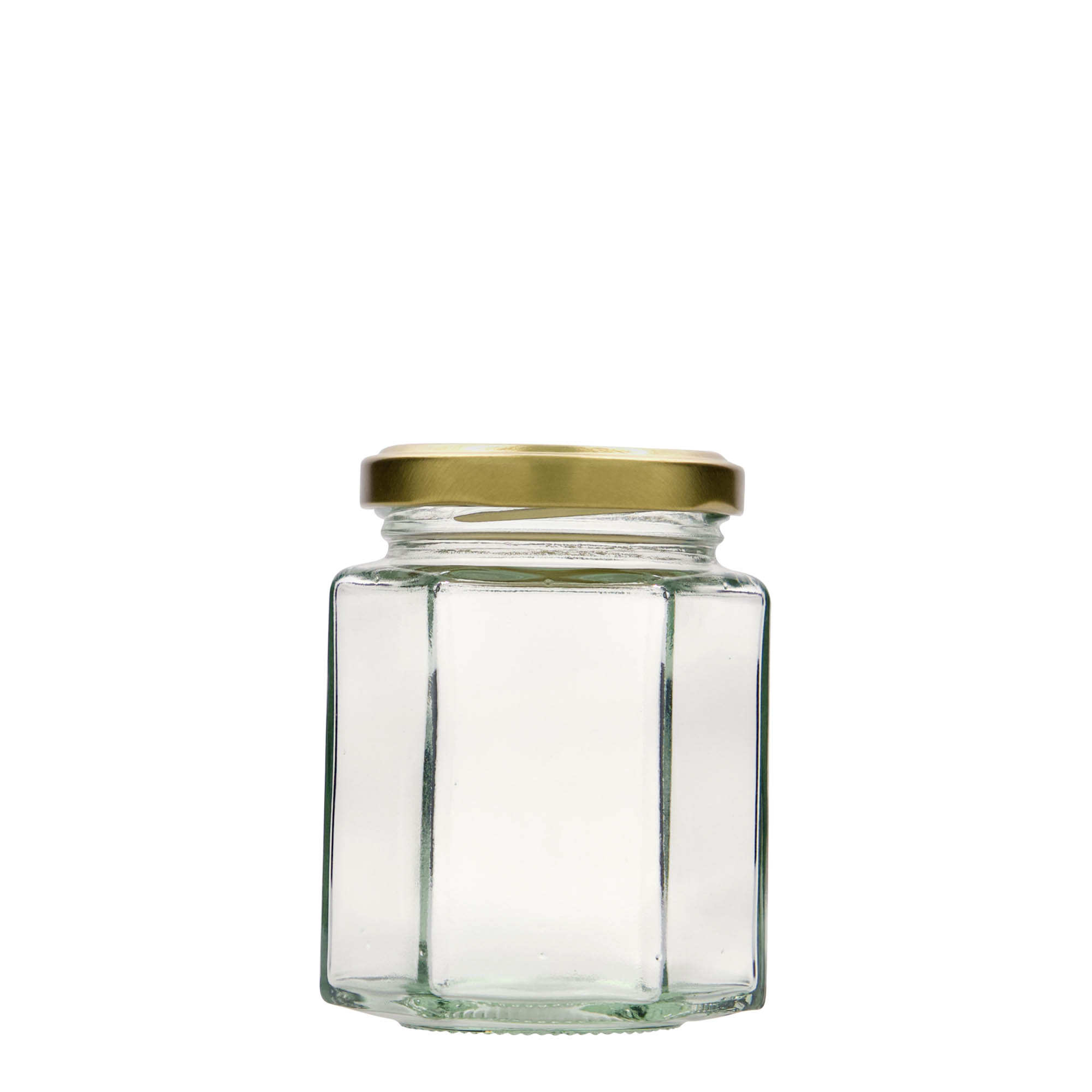 191 ml hexagonal jar, closure: twist off (TO 58)