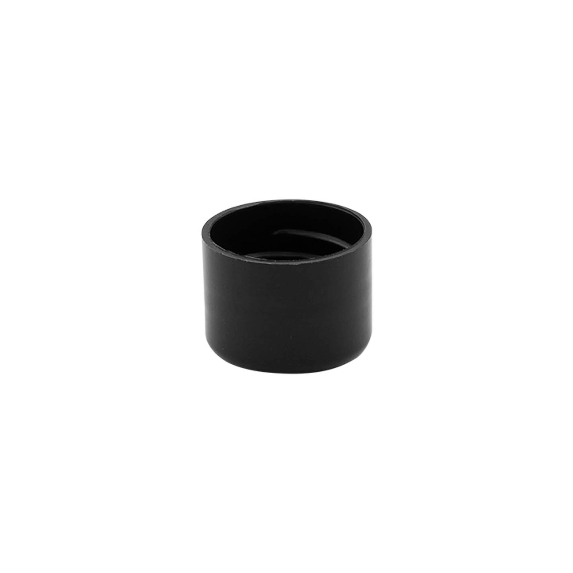 Screw cap, PP plastic, black, for opening: GPI 20/410