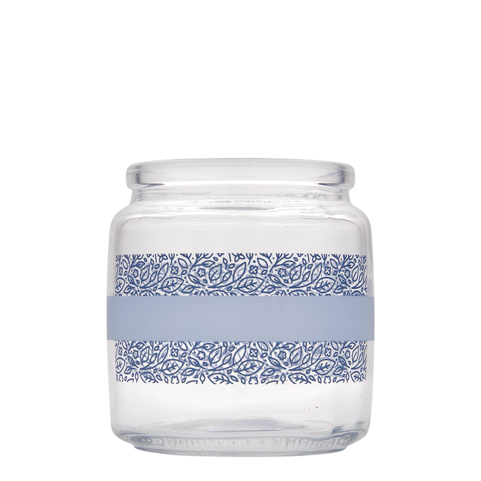 750 ml cork top jar 'Giara', print: naturalmente blu, closure: cork