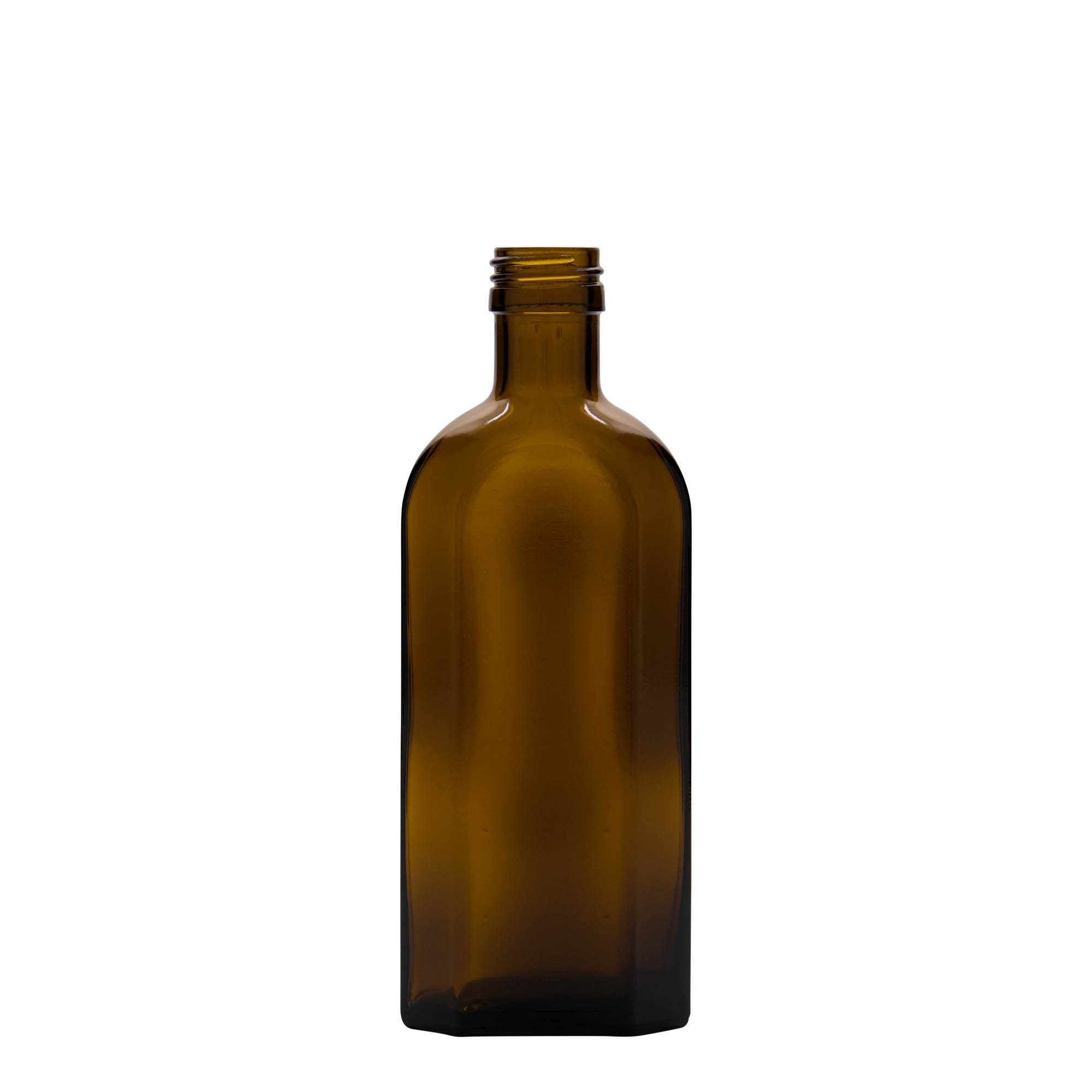 250 ml medicine bottle ‘Meplat’, oval, glass, brown, closure: PP 28