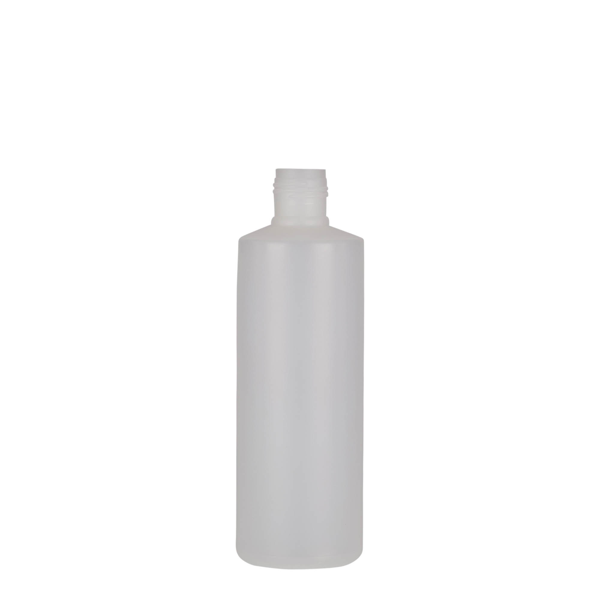 200 ml round bottle, PE plastic, natural, closure: screw cap