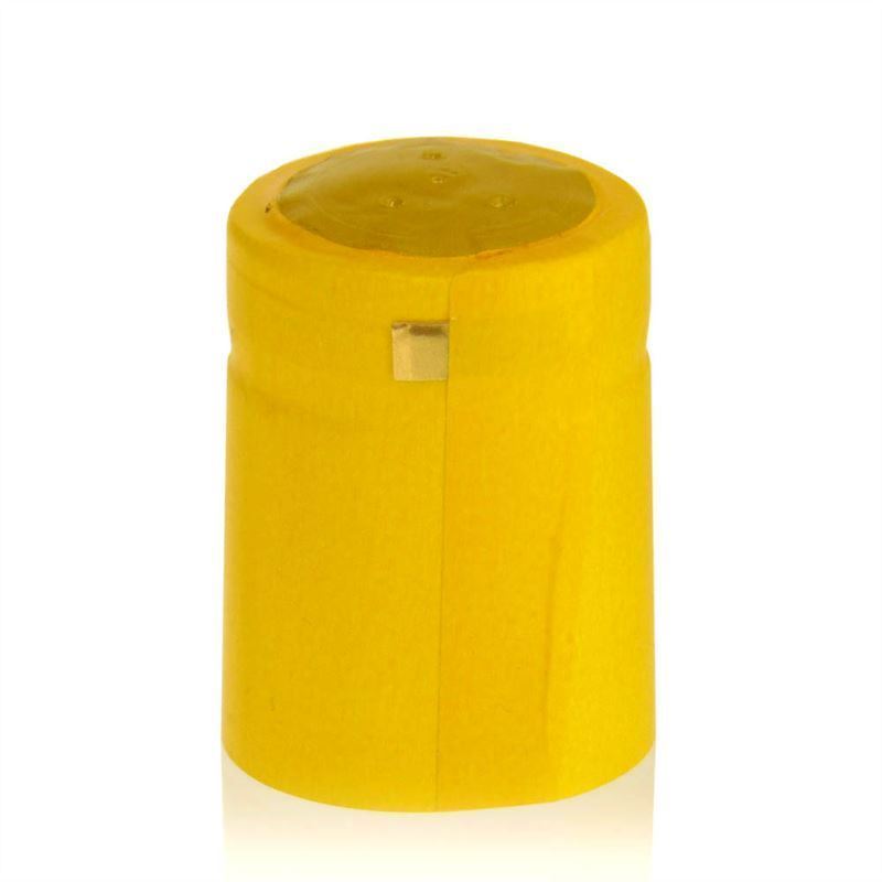 Heat shrink capsule 32x41, PVC plastic, yellow