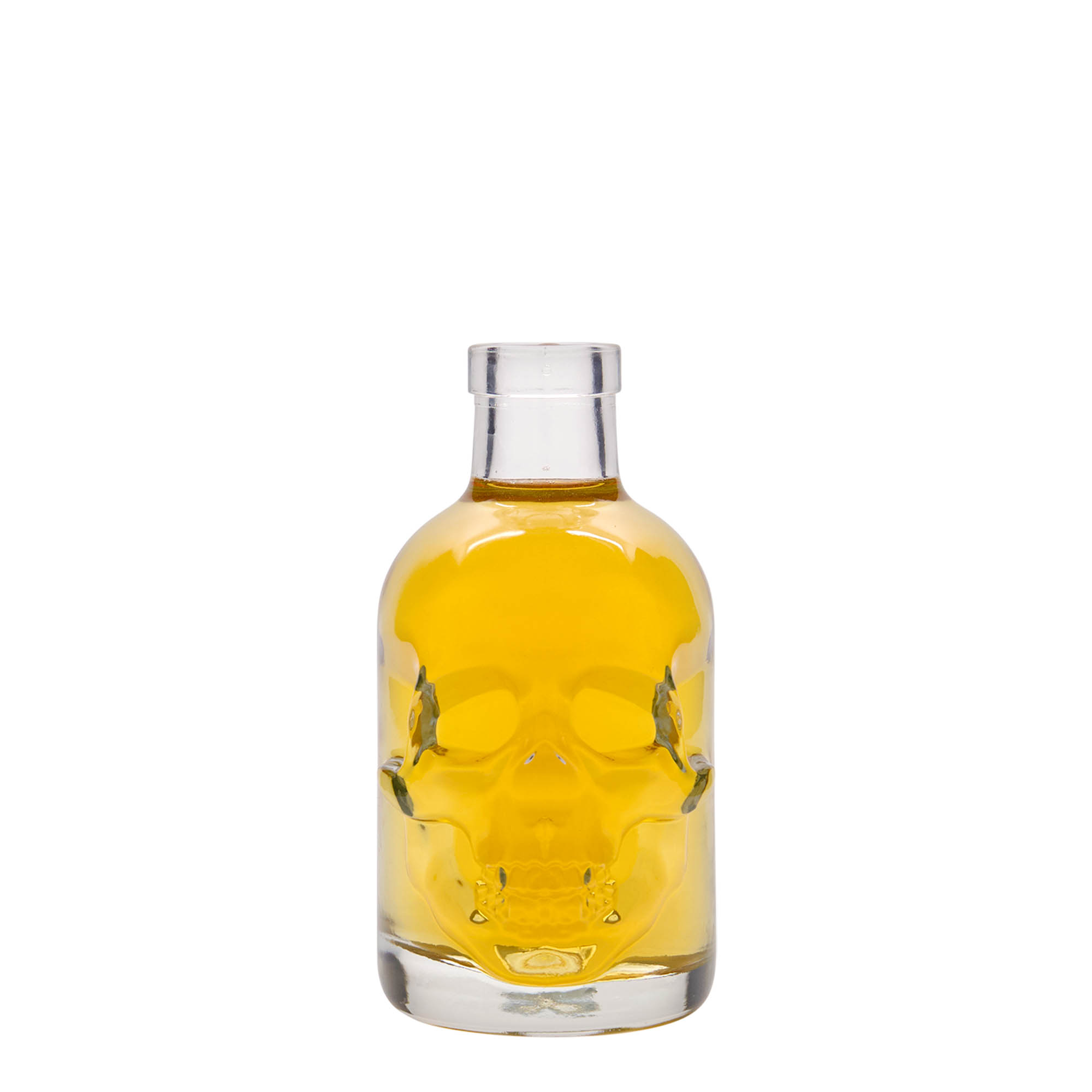 200 ml glass bottle 'Skull', closure: cork