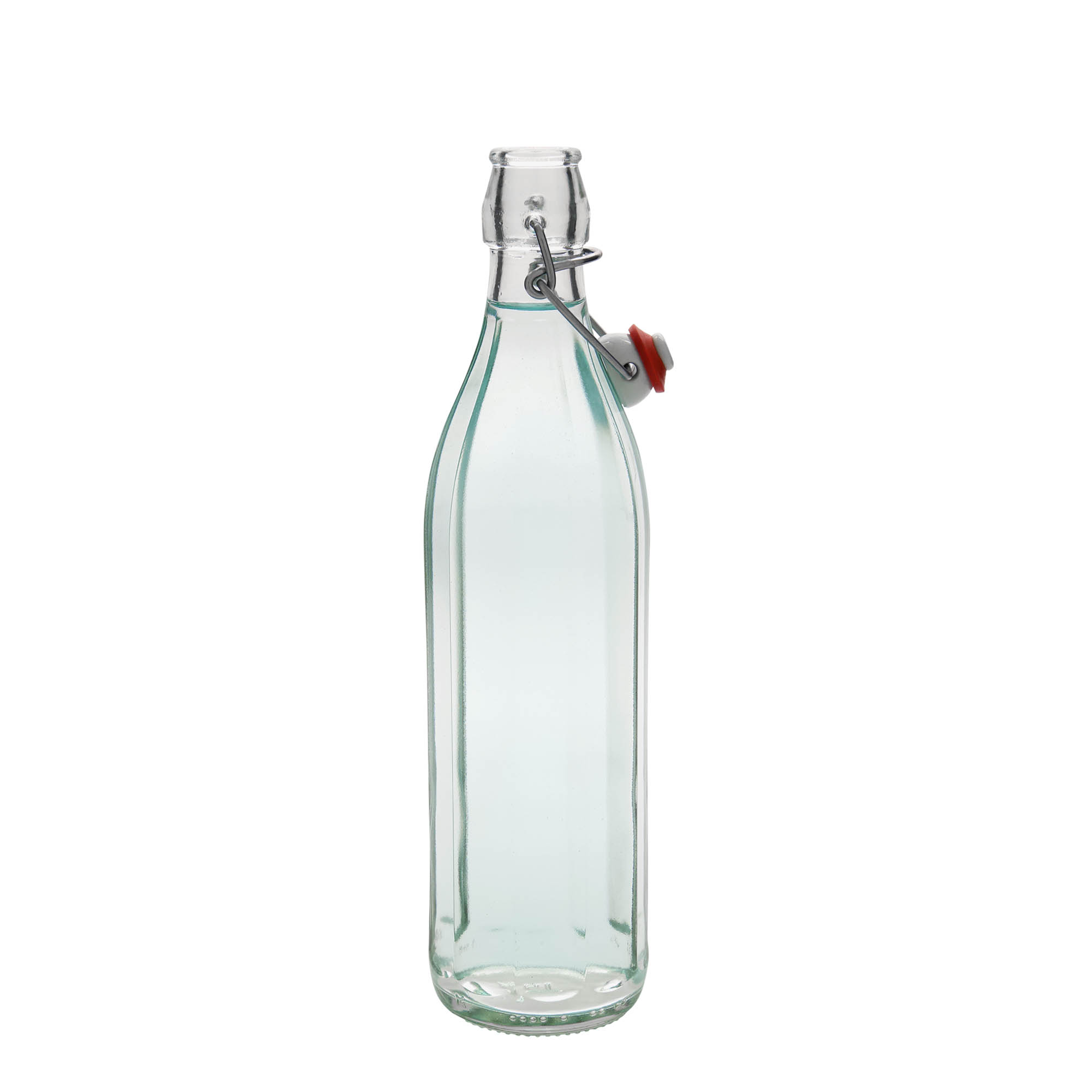 750 ml glass bottle 'Bravo', ten-sided, closure: swing top