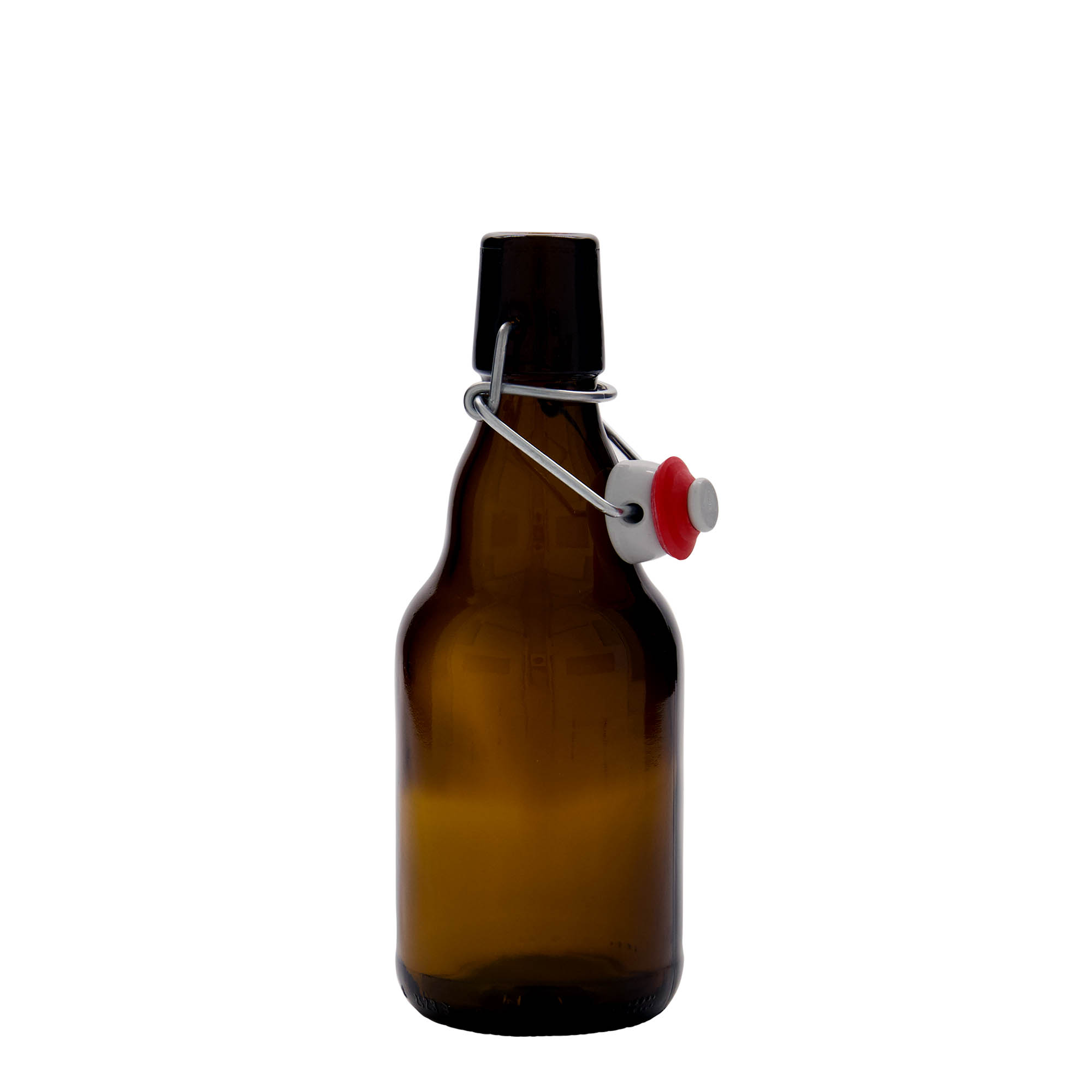 330 ml beer bottle 'Steinie', glass, brown, closure: swing top