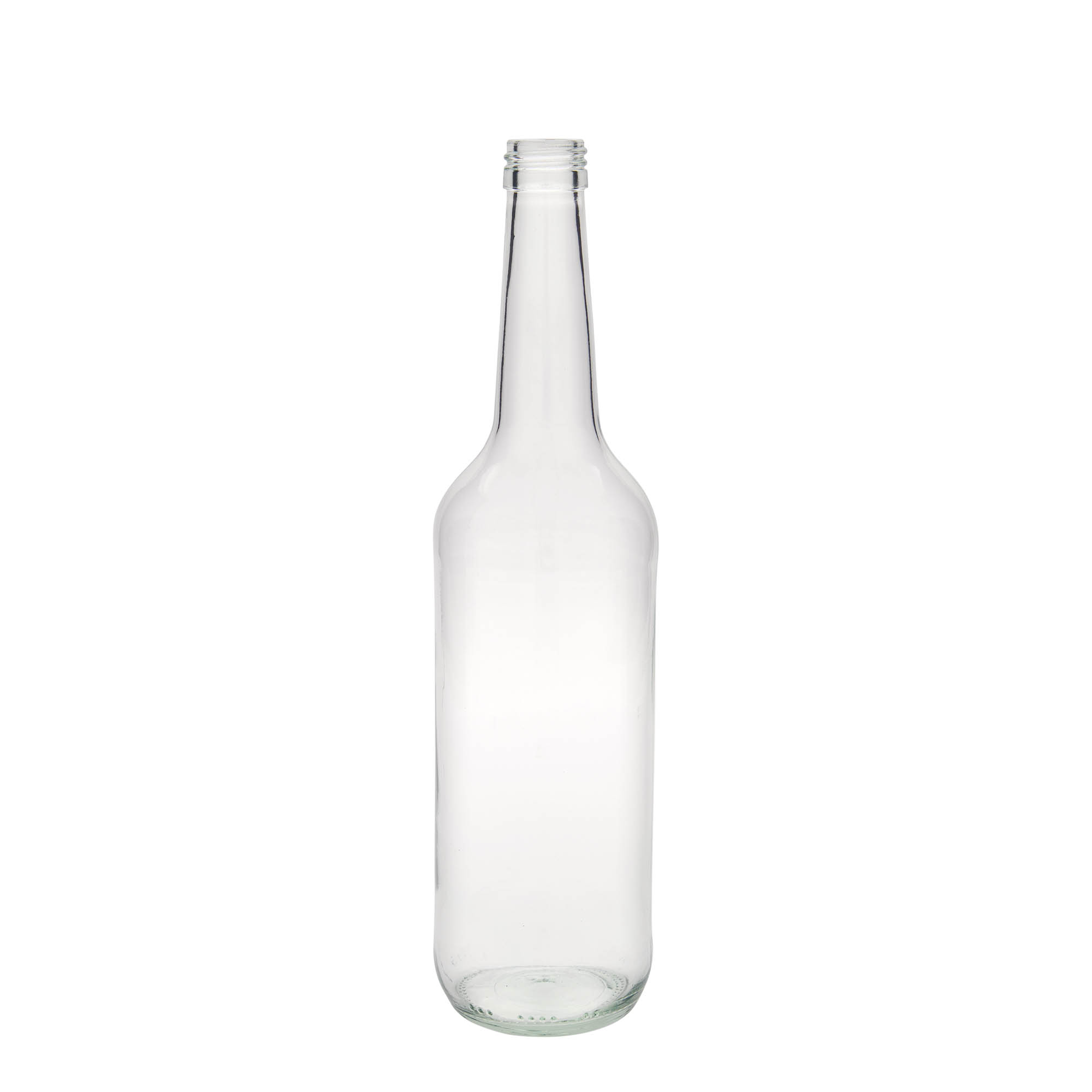 700 ml straight neck glass bottle, closure: PP 28