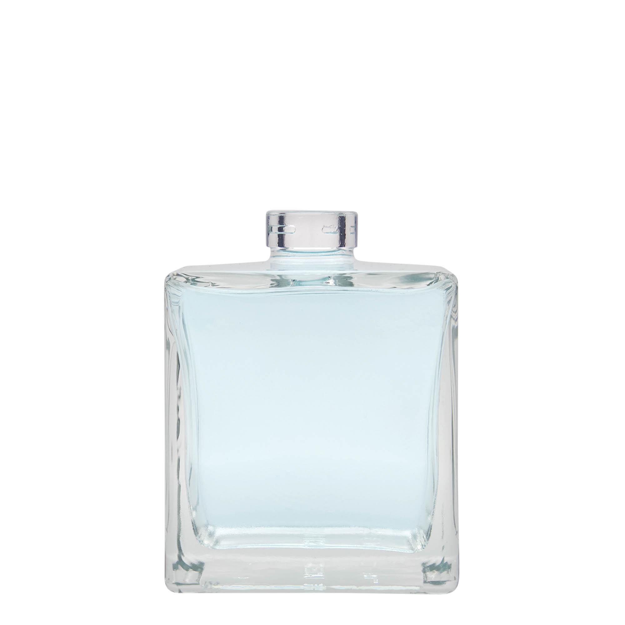 500 ml glass bottle 'Cube', square, closure: cork