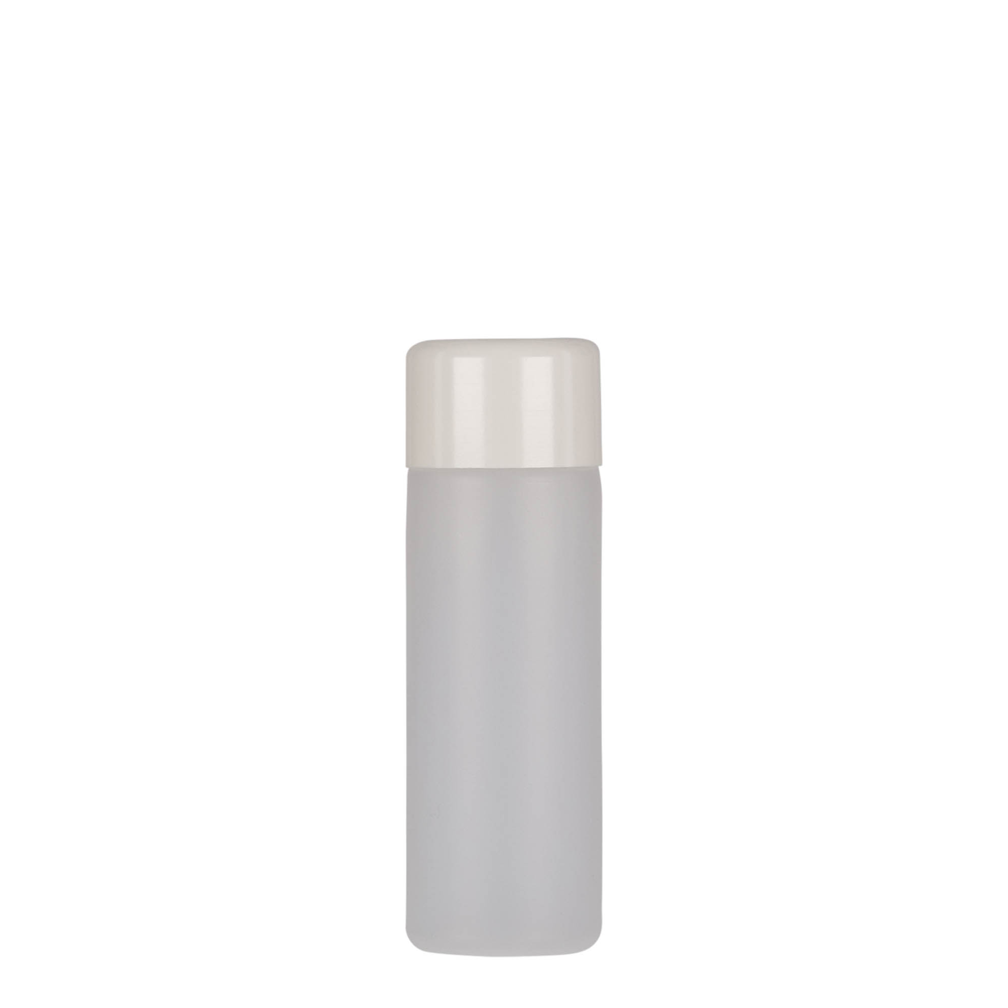 50 ml round bottle, PE plastic, natural, closure: screw cap