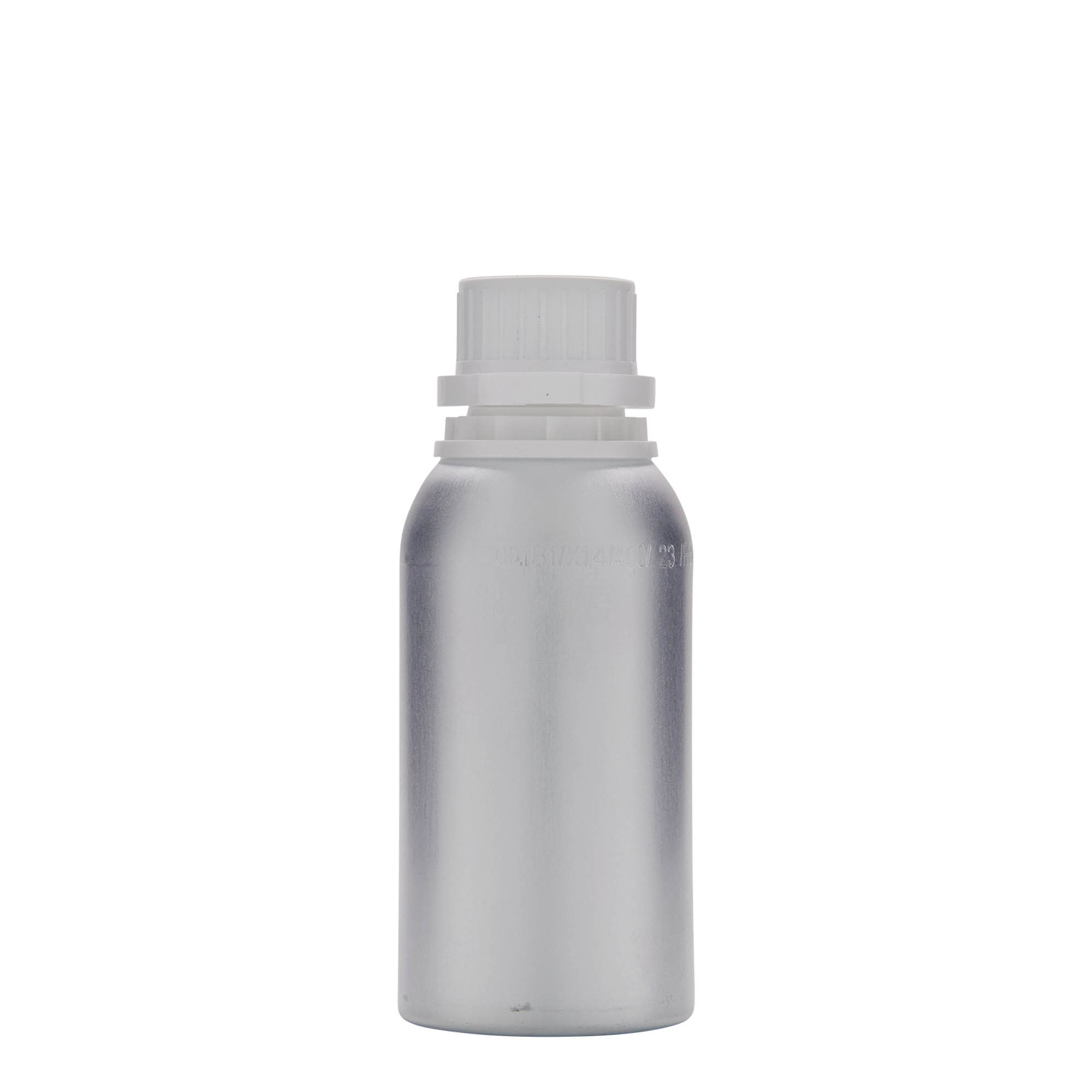 275 ml aluminium bottle, metal, silver, closure: DIN 32